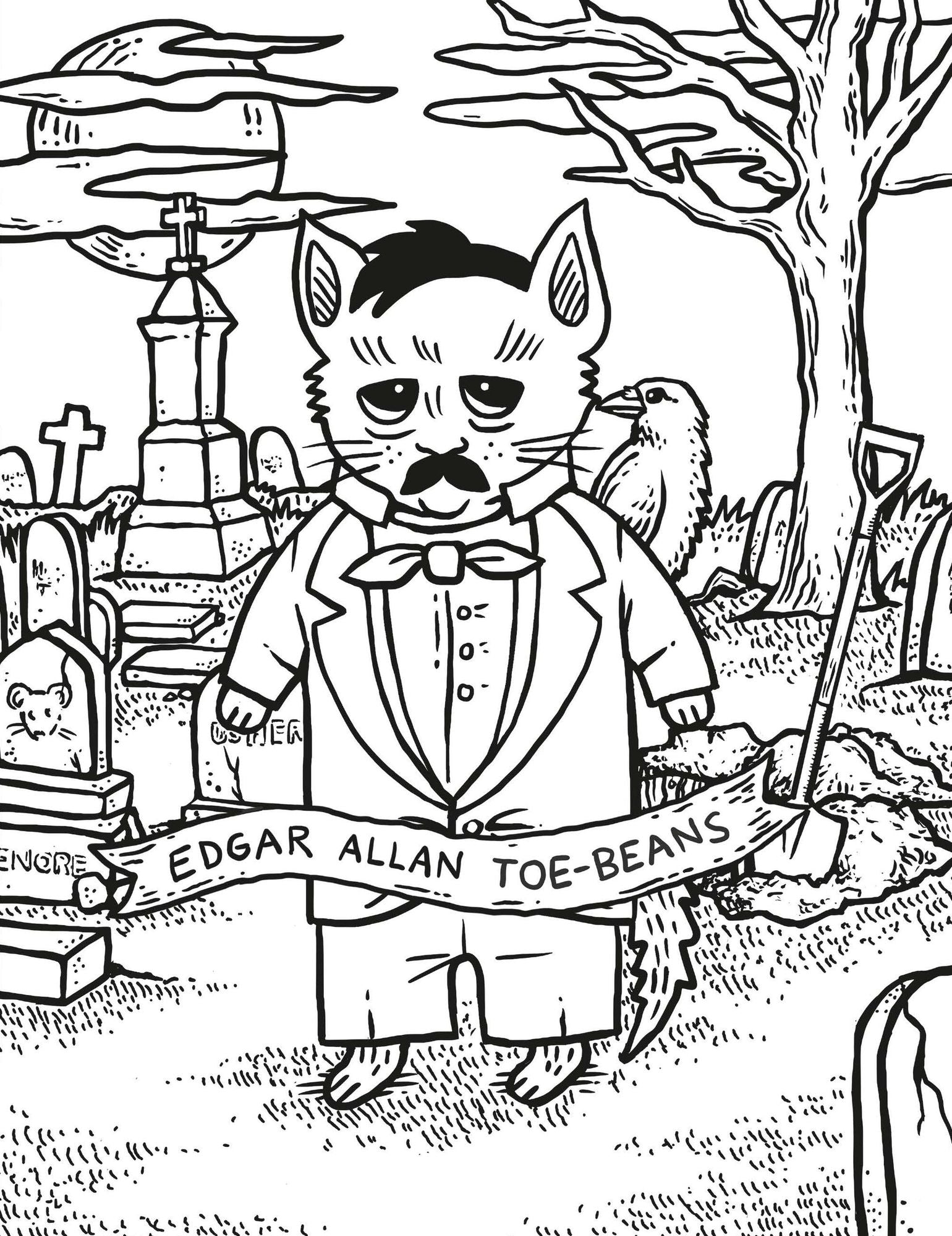 Literary Cats Coloring Book