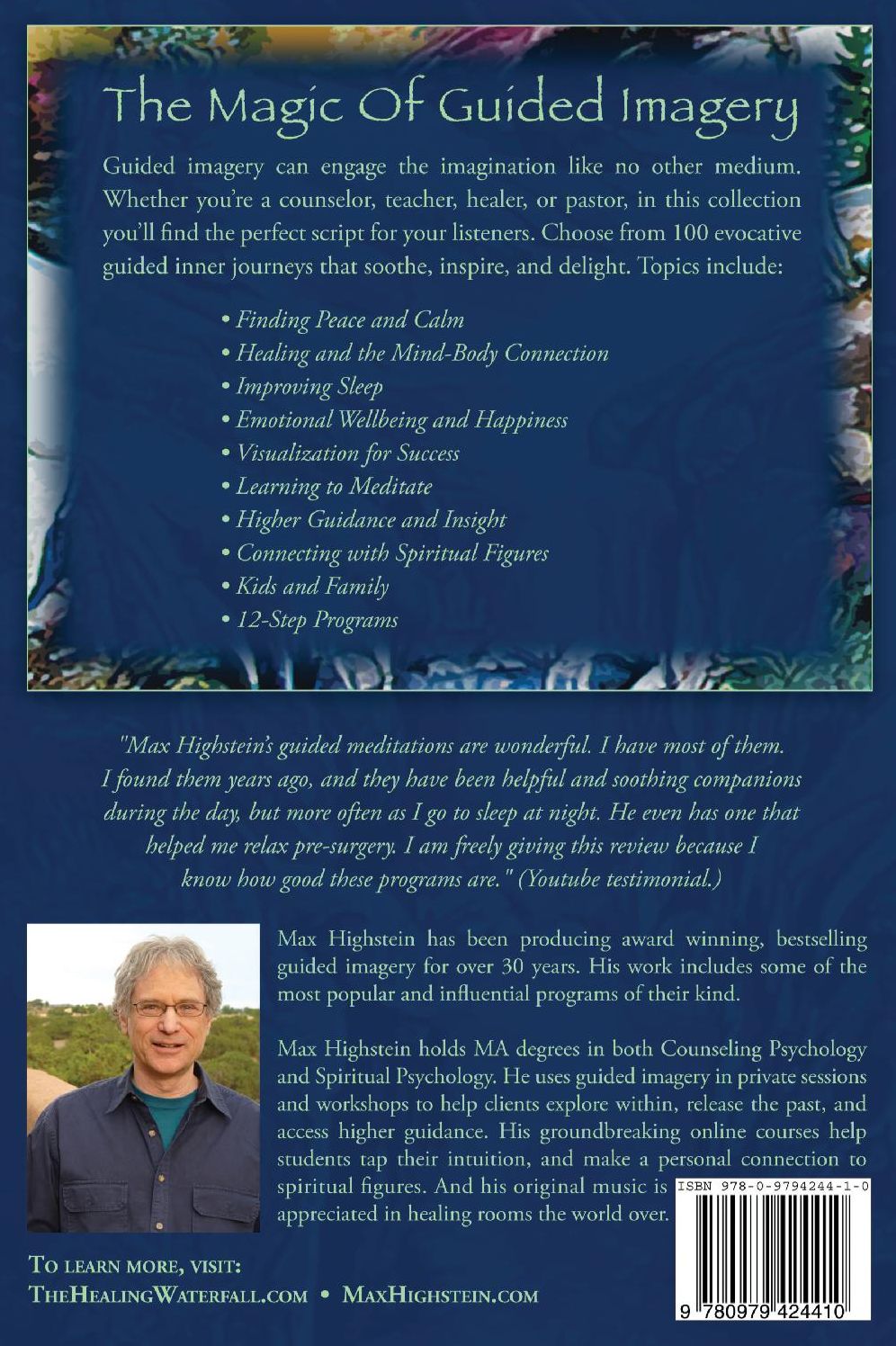 The Healing Waterfall: 100 Guided Imagery Scripts for Counselors, Healers & Clergy