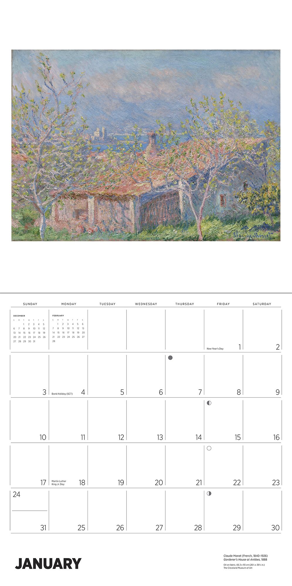 2027 Claude Monet Wall Calendar