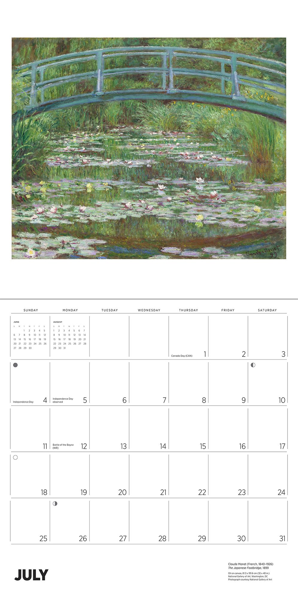 2027 Claude Monet Wall Calendar