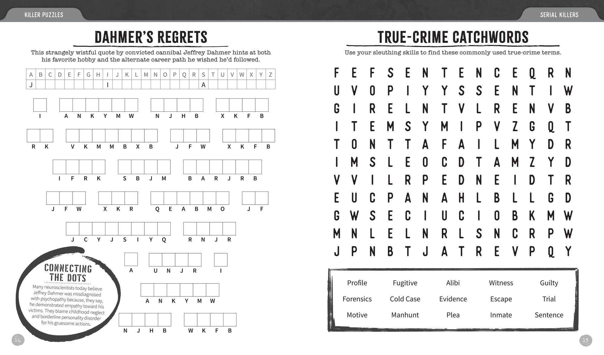Killer Puzzles: Crosswords, Cyphers, Cryptograms, and More for the True Crime Obsessed