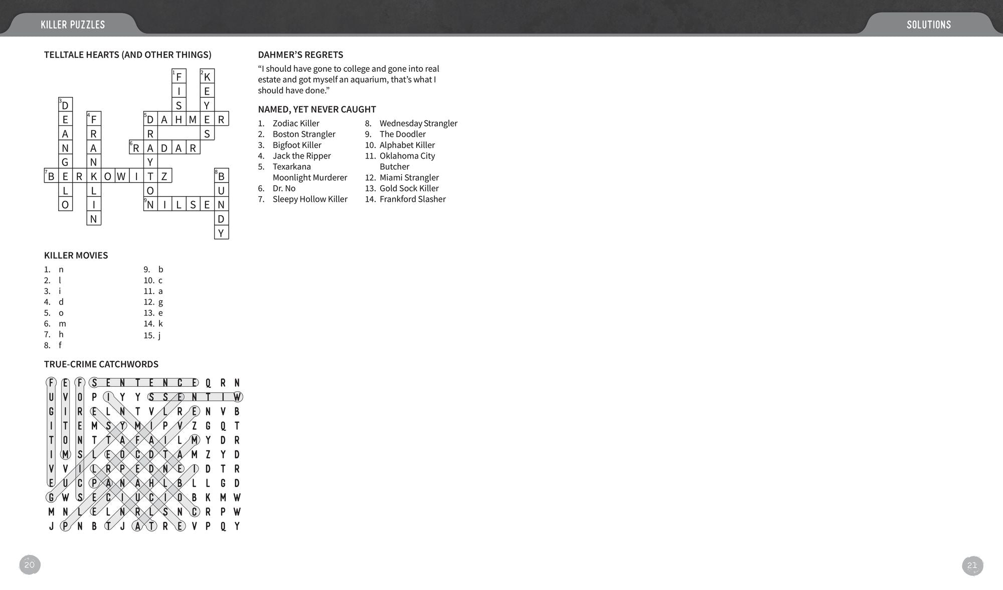 Killer Puzzles: Crosswords, Cyphers, Cryptograms, and More for the True Crime Obsessed