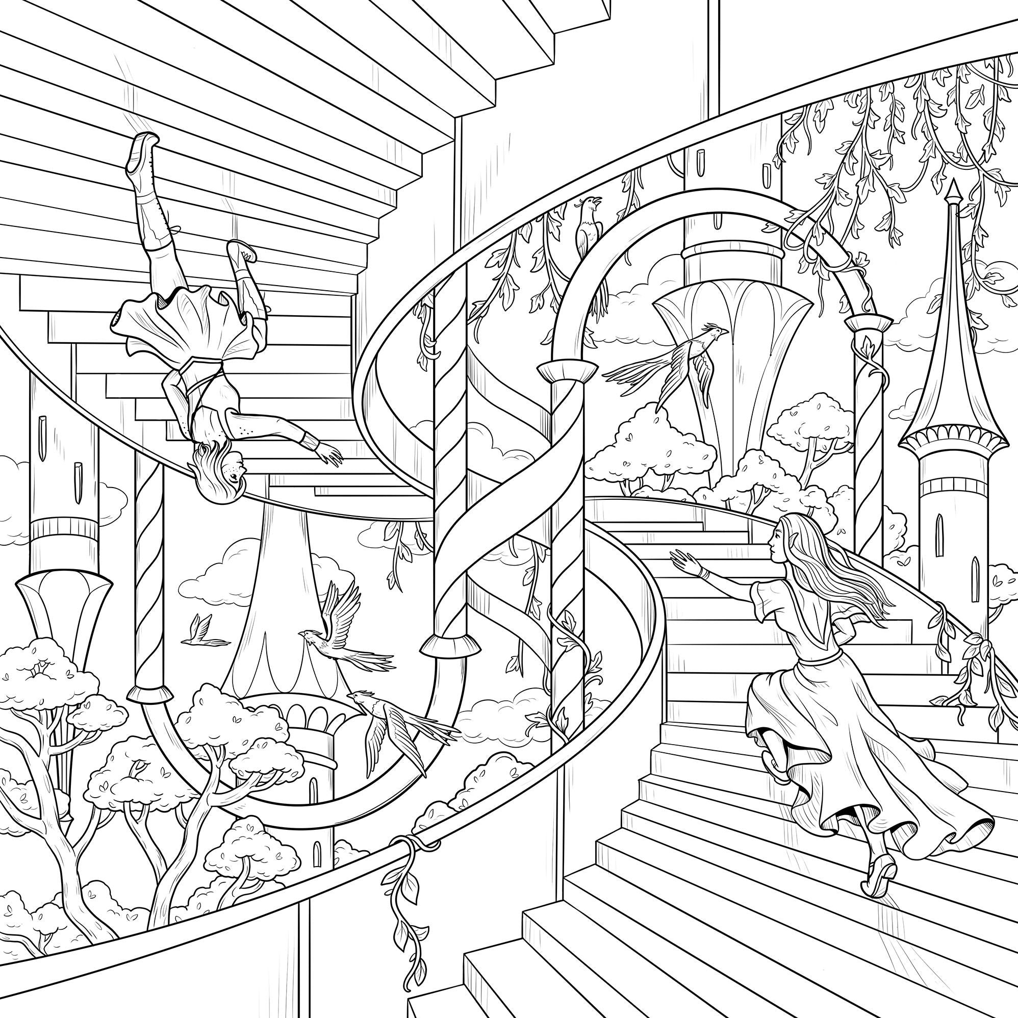 Mythographic Color and Discover: Romantasy: An Artist's Coloring Book of Fantasy Romance