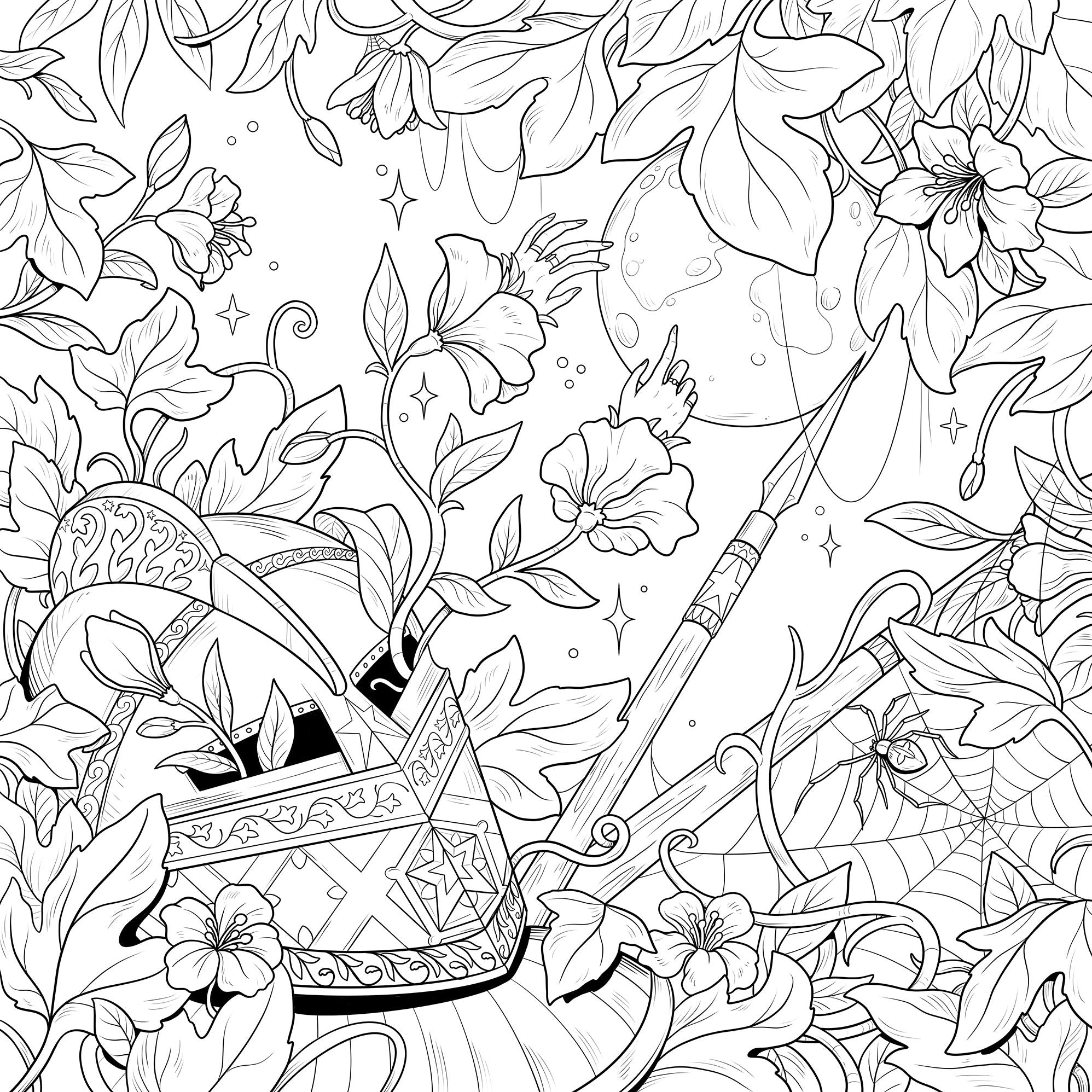 Mythographic Color and Discover: Romantasy: An Artist's Coloring Book of Fantasy Romance