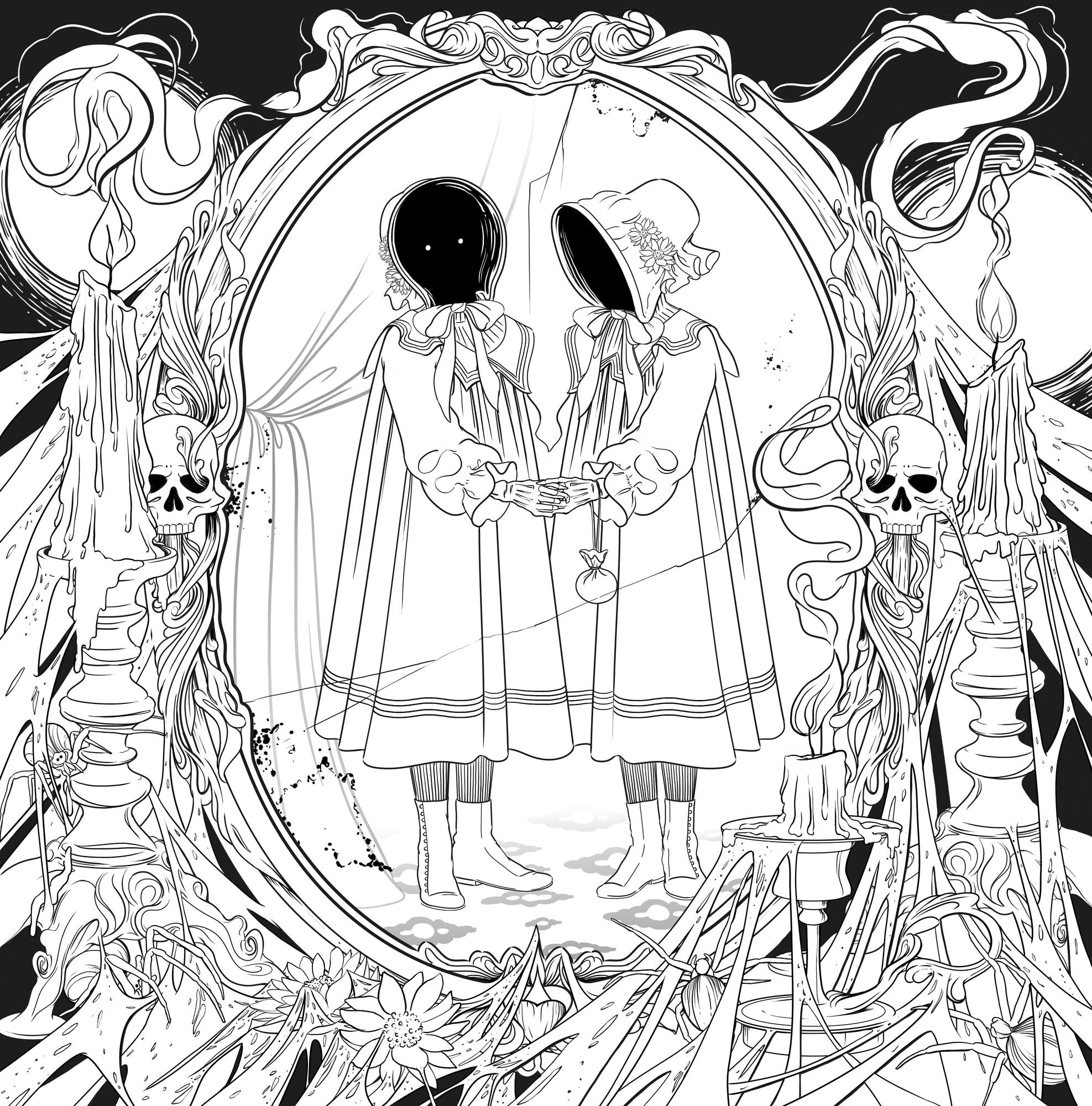 Mythogoria: Night Terrors Return: A Dark Coloring Book of Beautiful Horrors