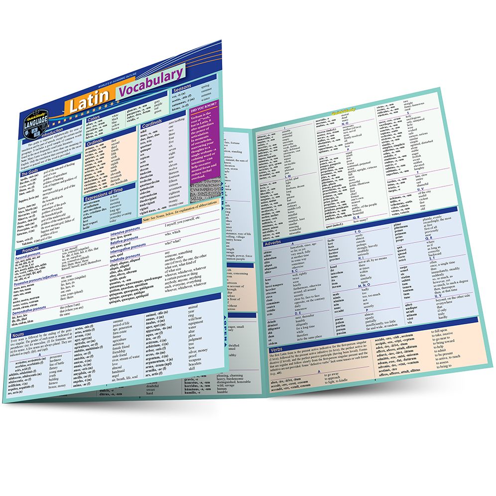 Latin Vocabulary: a QuickStudy Laminated Reference Guide