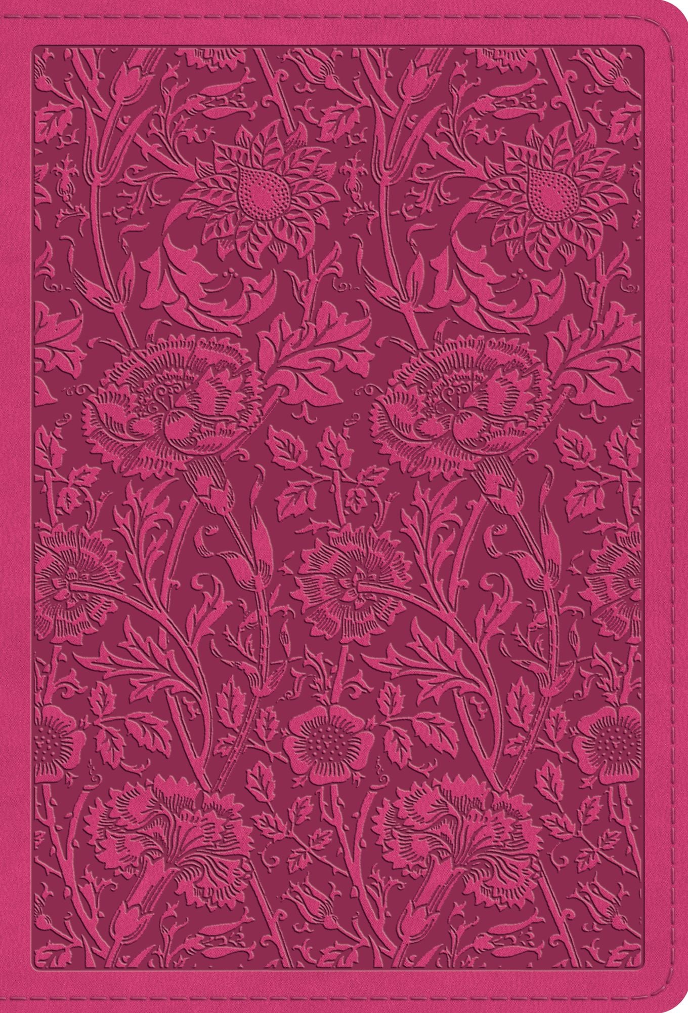 ESV Large Print Compact Bible, Red Letter (TruTone, Berry, Floral Design)