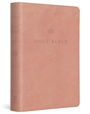 ESV Large Print Compact Bible, Red Letter (TruTone, Blush Rose)