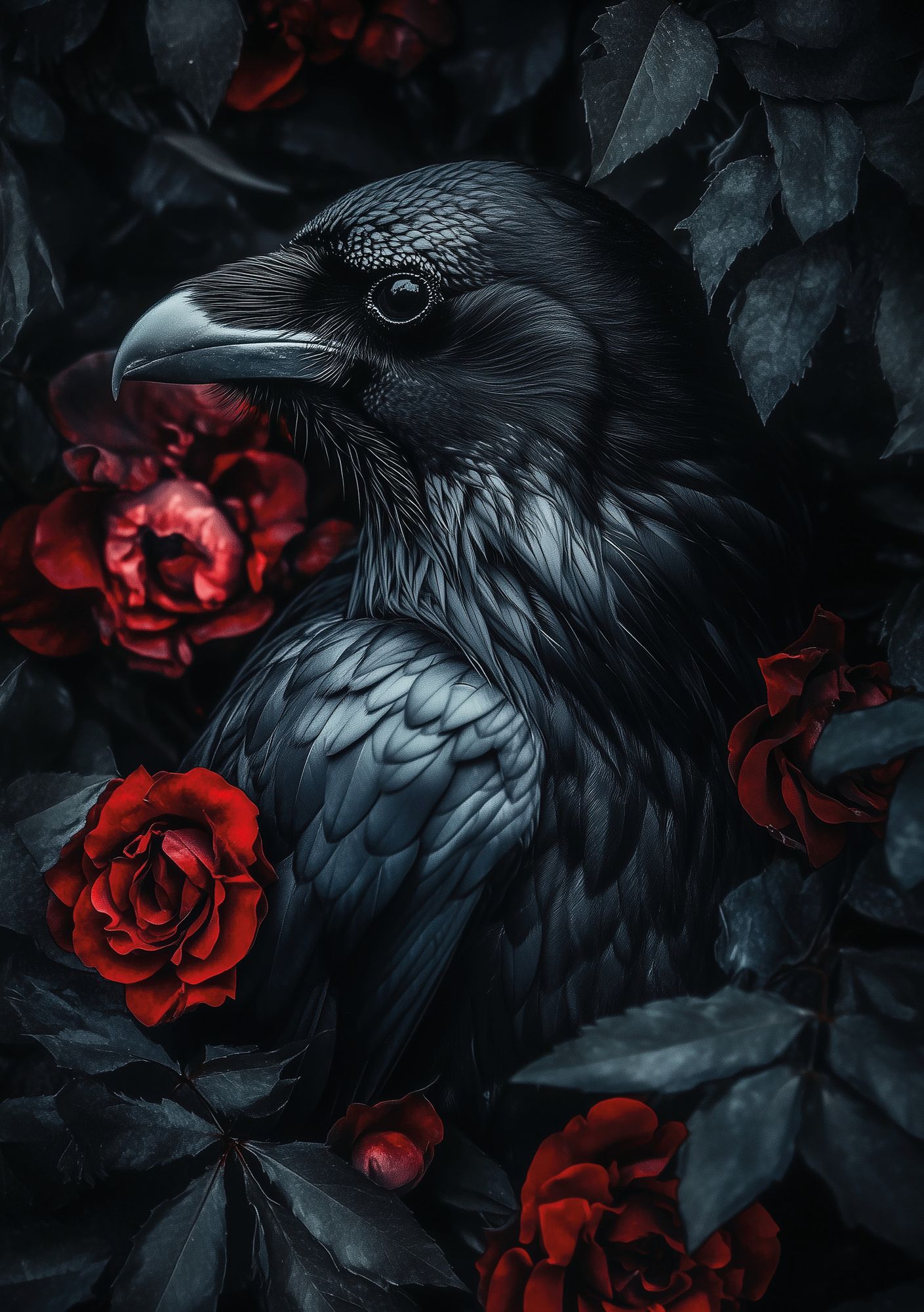 Raven and Roses