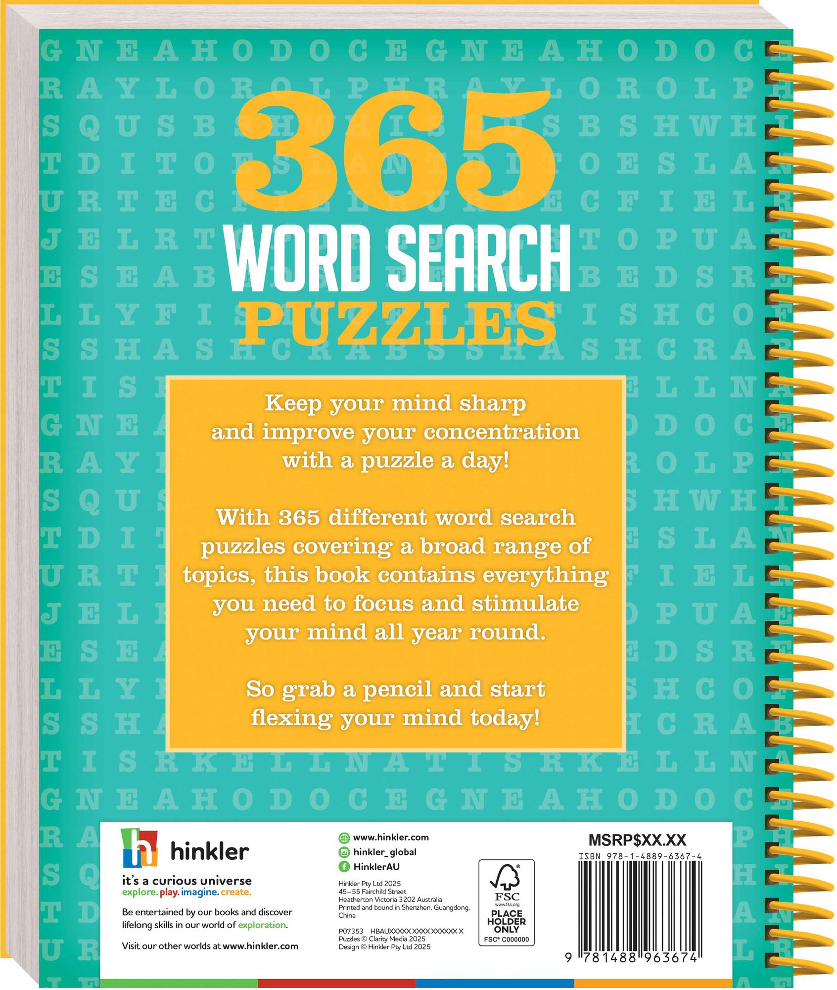 365 Puzzles Word Search 26'