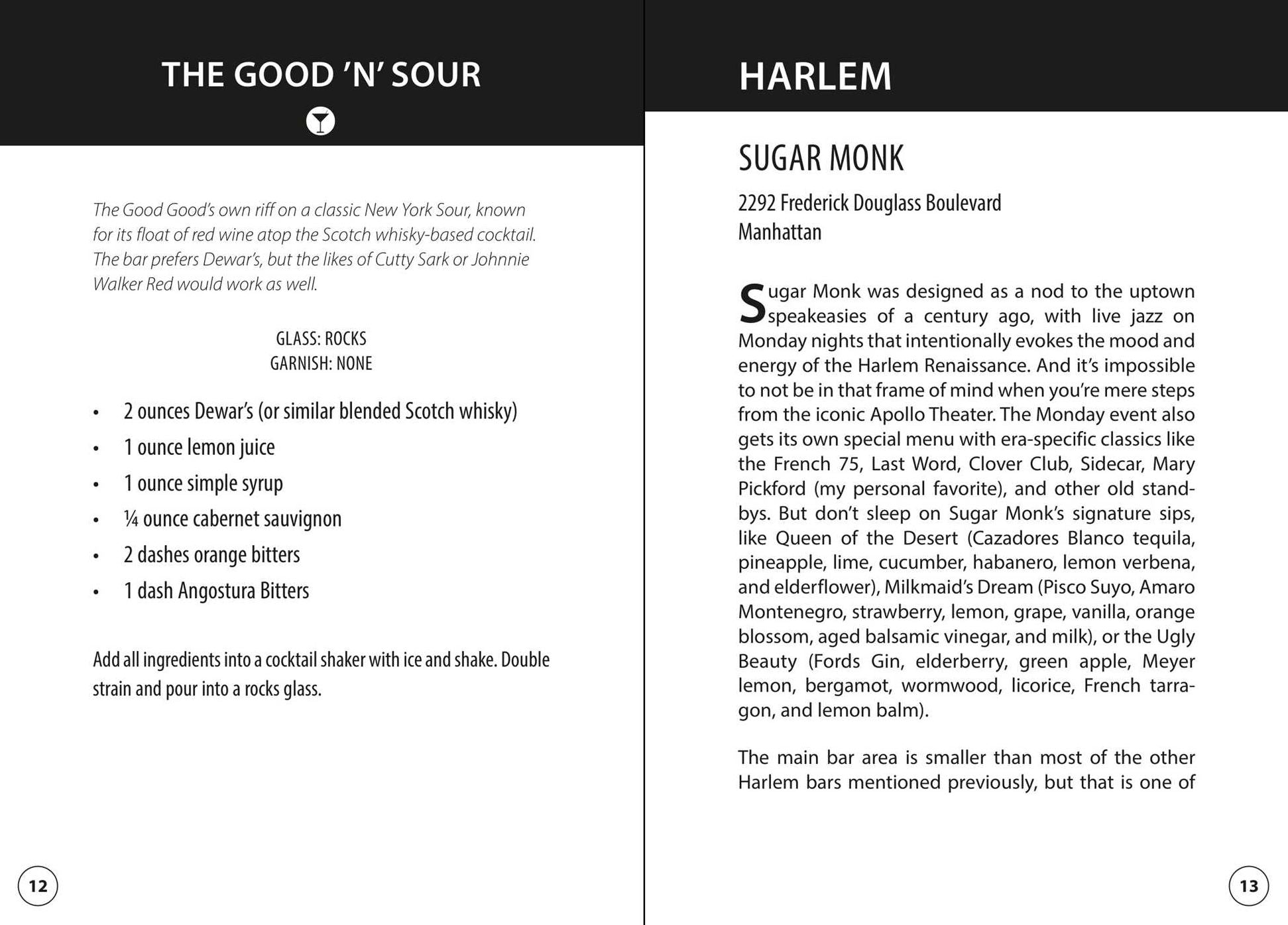 Not For Tourists Guide to New York City: The Cocktail Companion