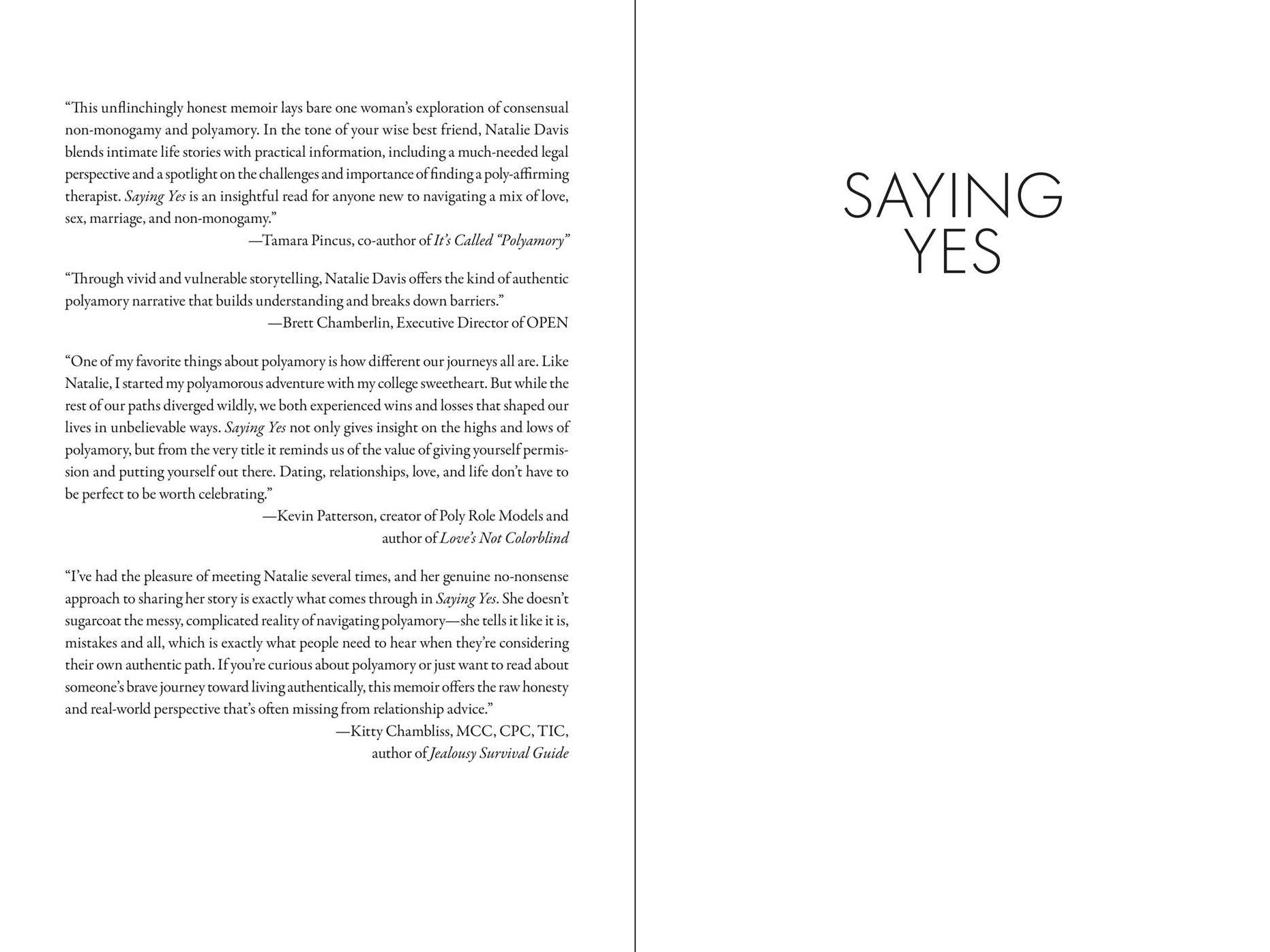 Saying Yes: My Adventures in Polyamory
