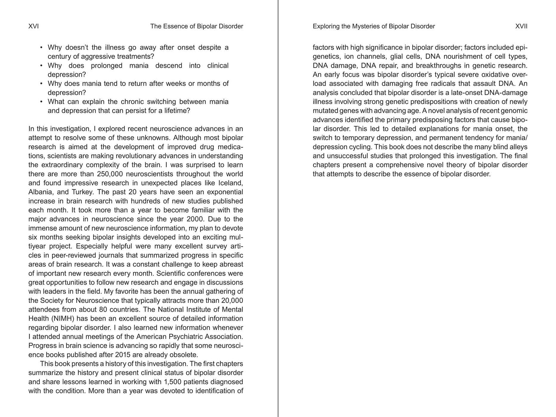 The Essence of Bipolar Disorder: Based on Progress in Neuroscience and Genetics