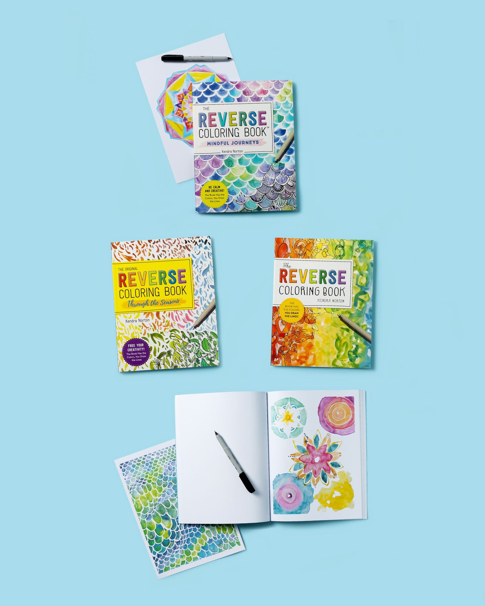 The Reverse Coloring BookT: Through the Seasons: The Book Has the Colors, You Make the Lines