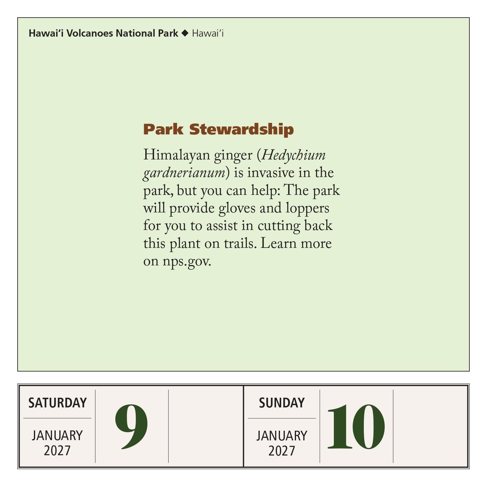 2027 National Parks Page-A-Day Calendar