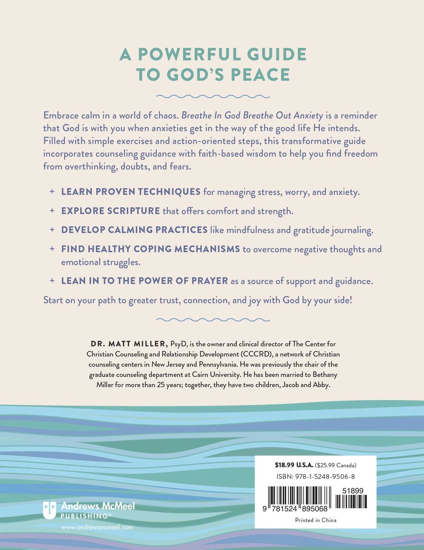 Breathe in God, Breathe Out Anxiety: A Workbook of Everyday Ways to Find Calm by Welcoming the Spirit