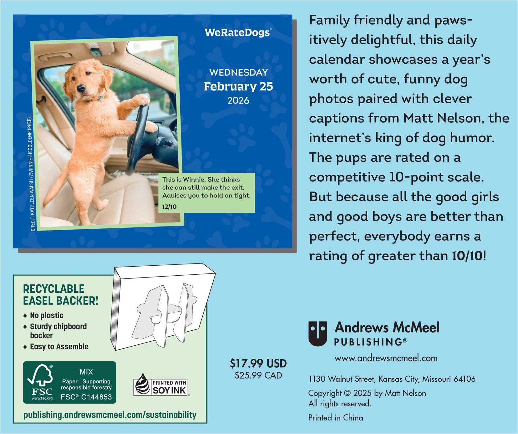 2026 WeRateDogs Day-to-Day Calendar