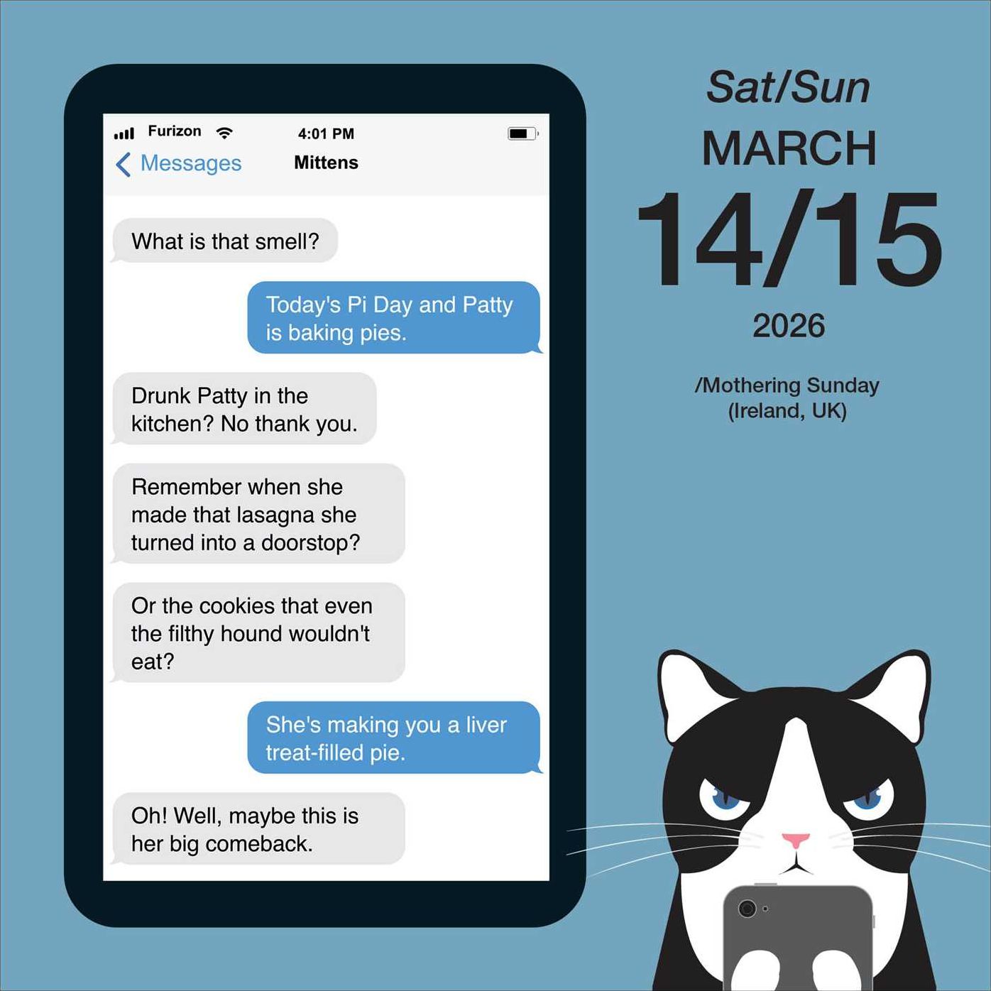 2026 Texts from Mittens the Cat Day-to-Day Calendar
