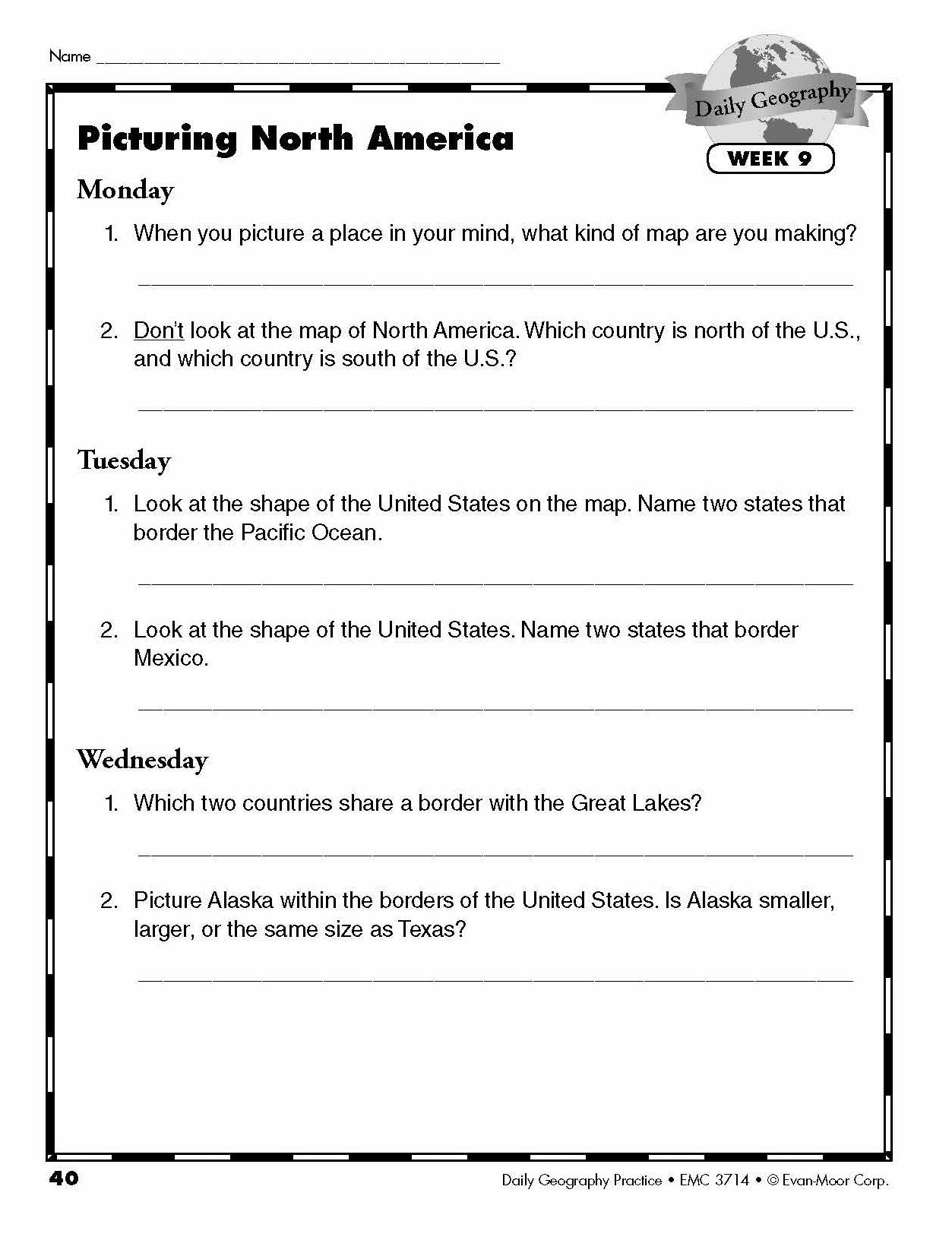 Daily Geography Practice Grade 5 Te
