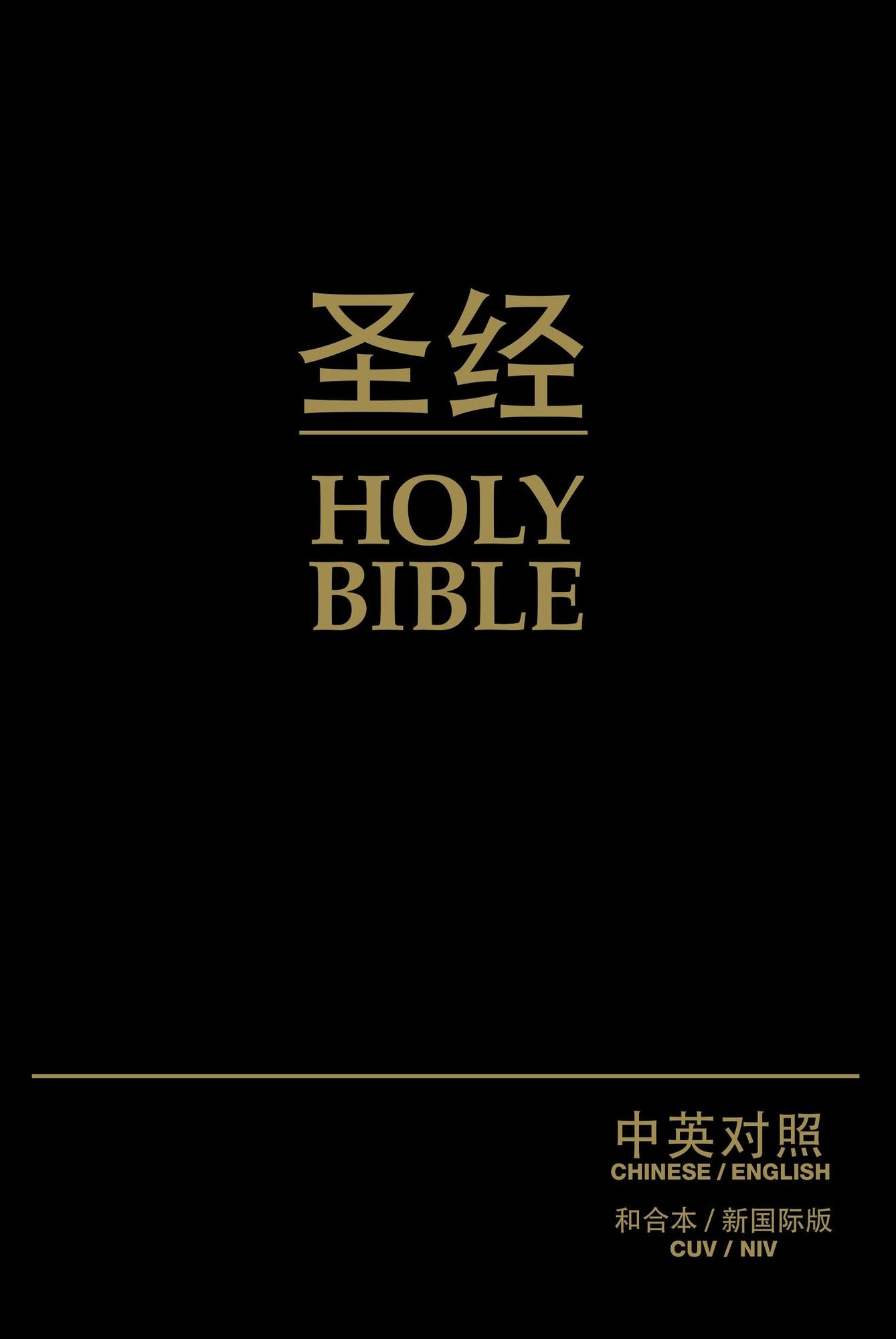 Chinese CUV (Simplified Script)/English NIV Bilingual Bible, Bonded Leather, Black