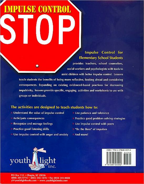 Impulse Control Activities and Worksheets for Elementary School Students