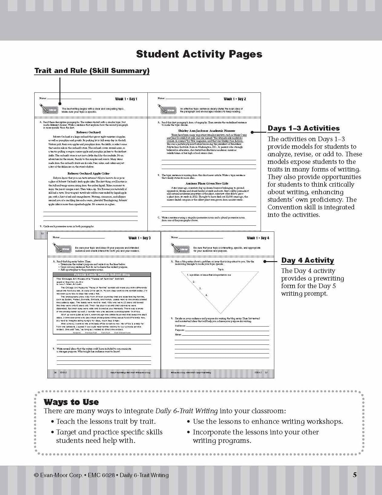 Daily 6-Trait Writing Grade 8 Te