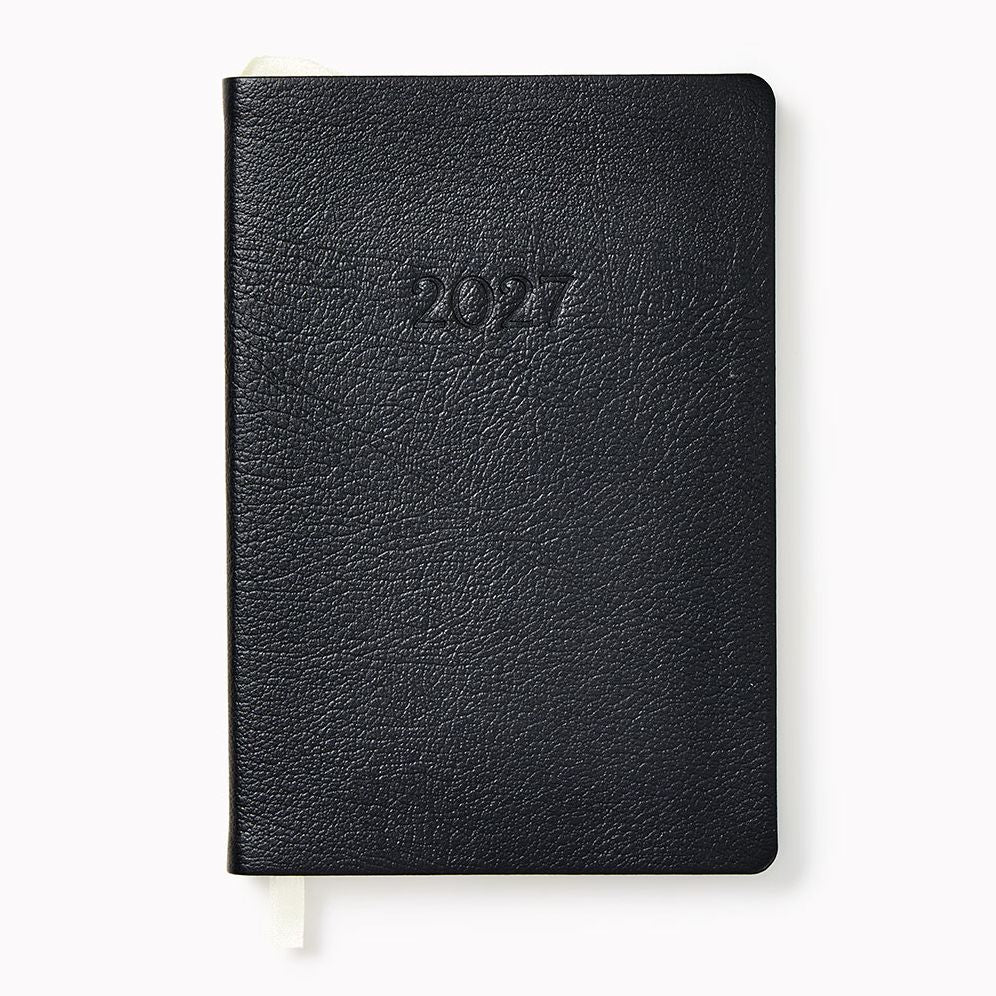 2027 Paper Source Black Weekly Pocket Planner