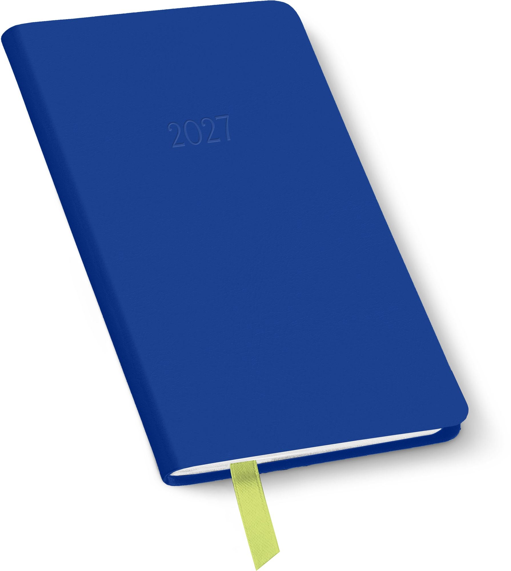 2026-2027 Paper Source Cobalt Blue Leather 18-Month Weekly Pocket Planner
