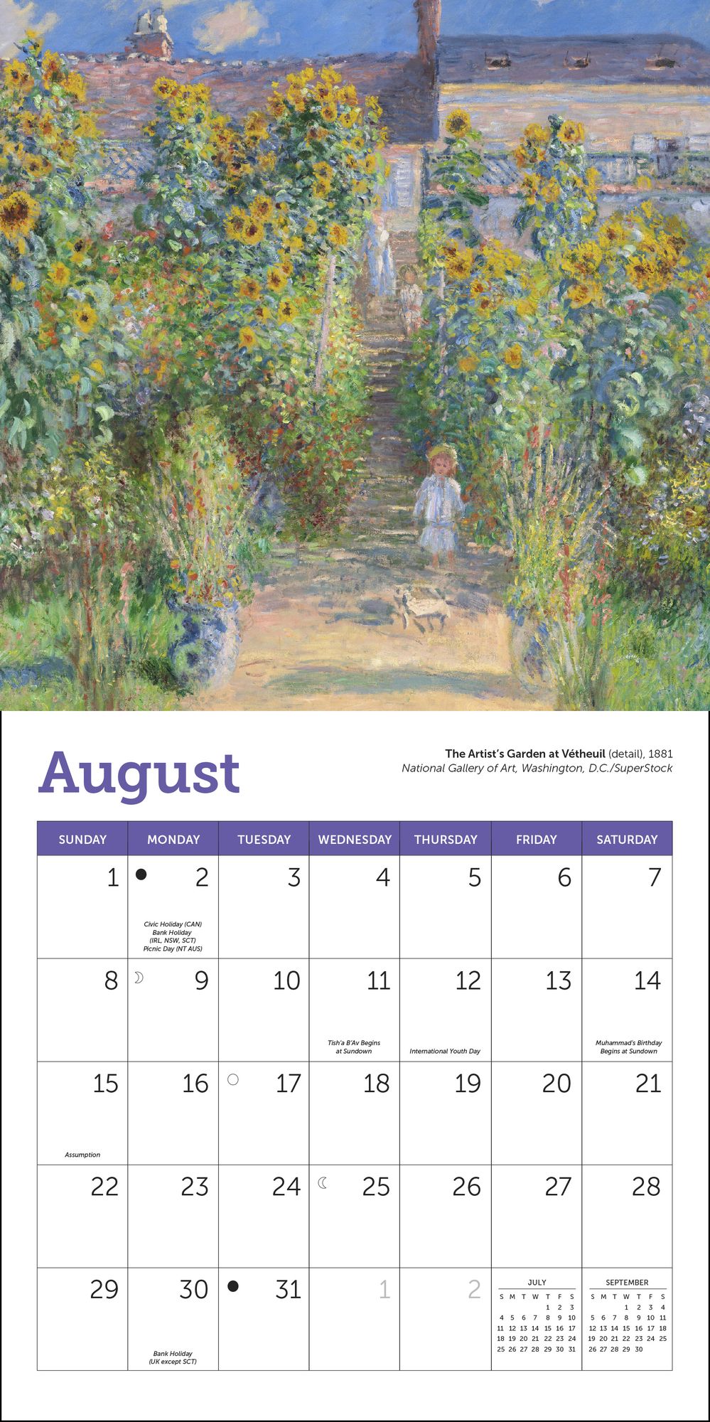 2027 Monet Mini Wall Calendar