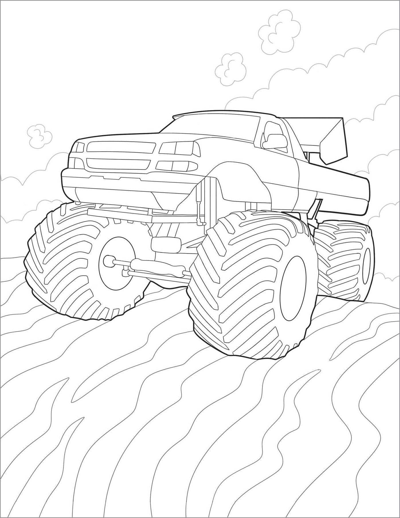 Coloring Book for Kids: Cool Cars & Trucks