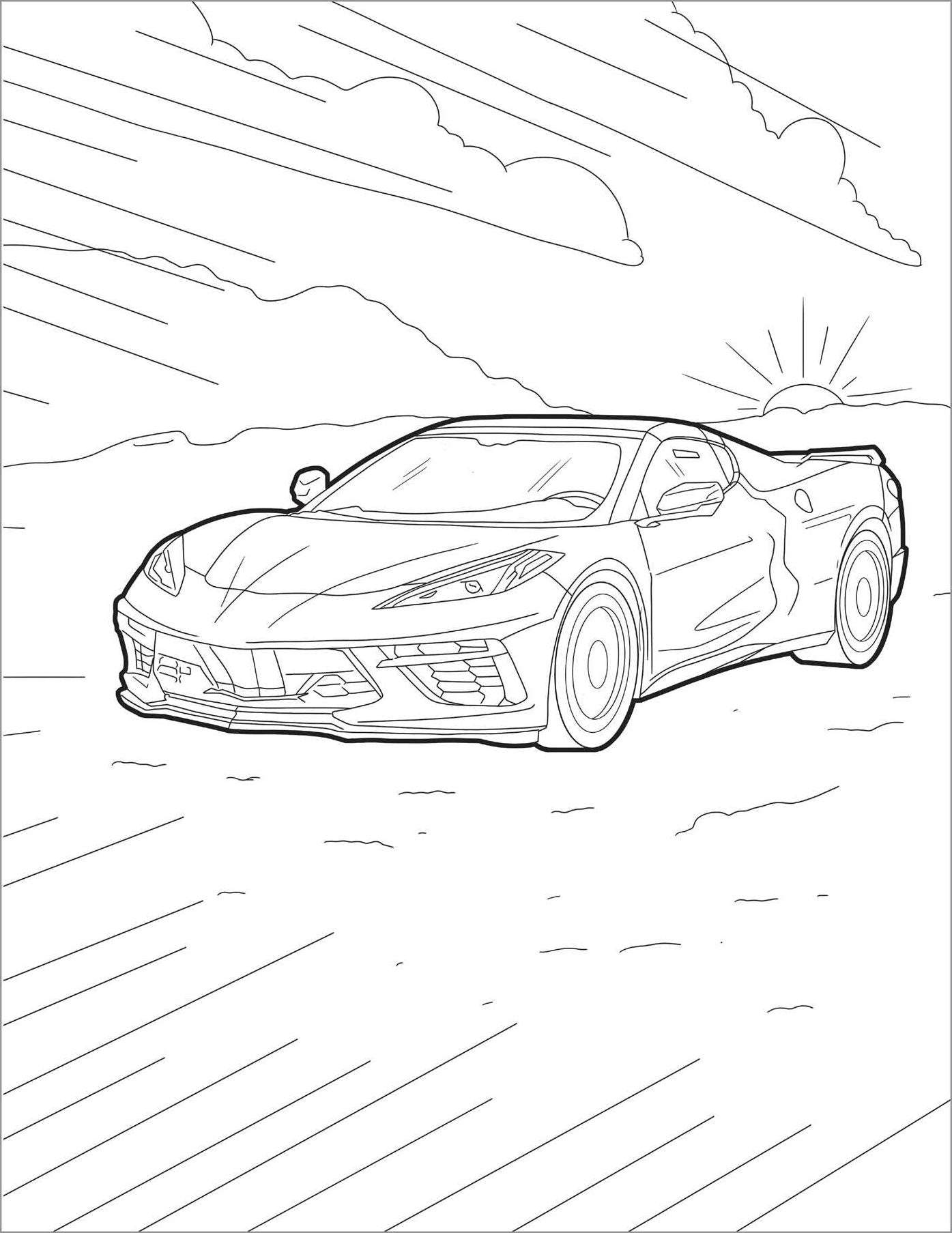 Coloring Book for Kids: Cool Cars & Trucks