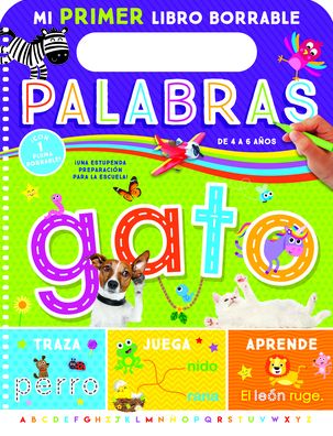 Mi primer libro borrable palabras: Spiral Bound