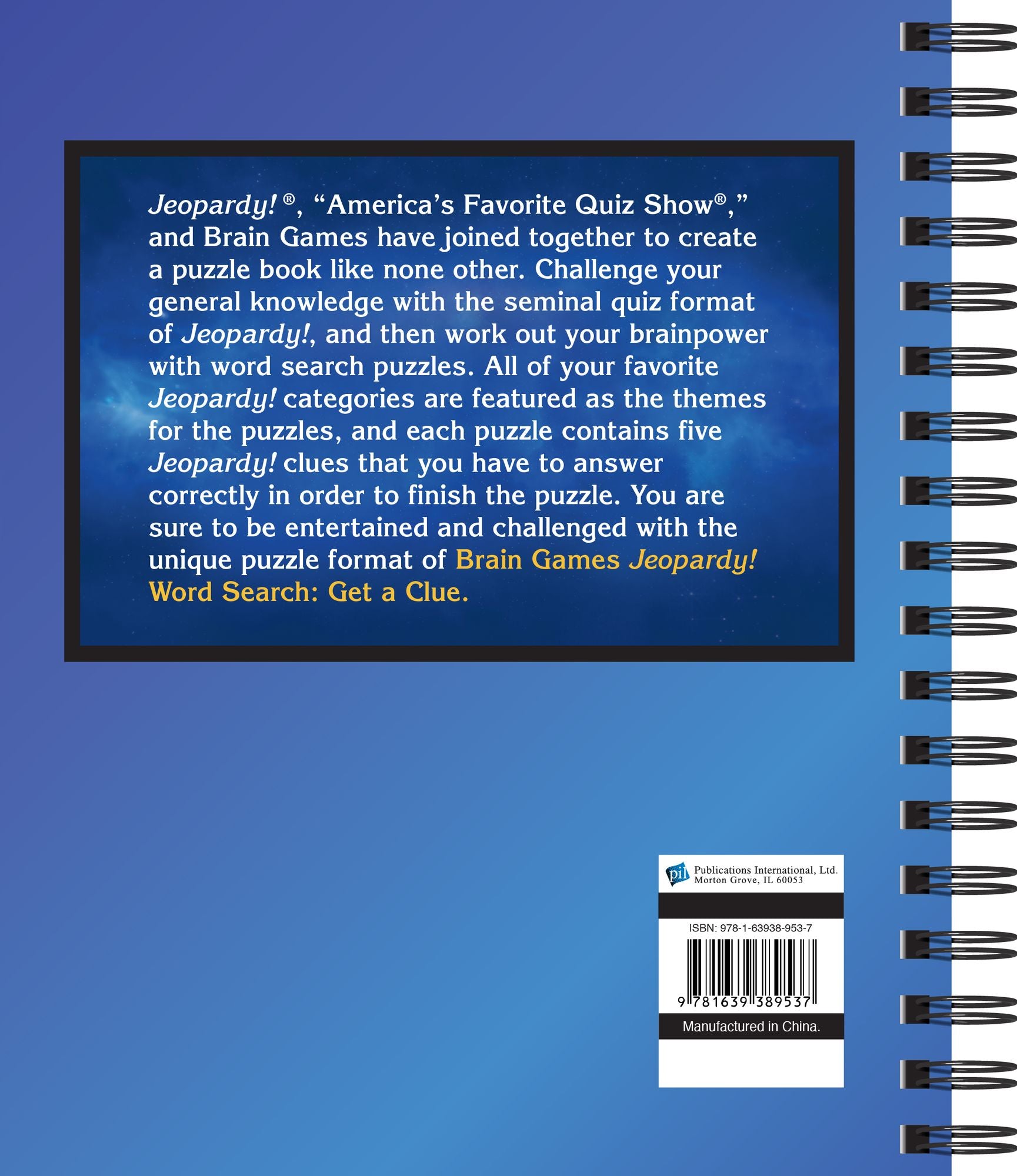 Brain Games Jeopardy Get a Clue! Word Search