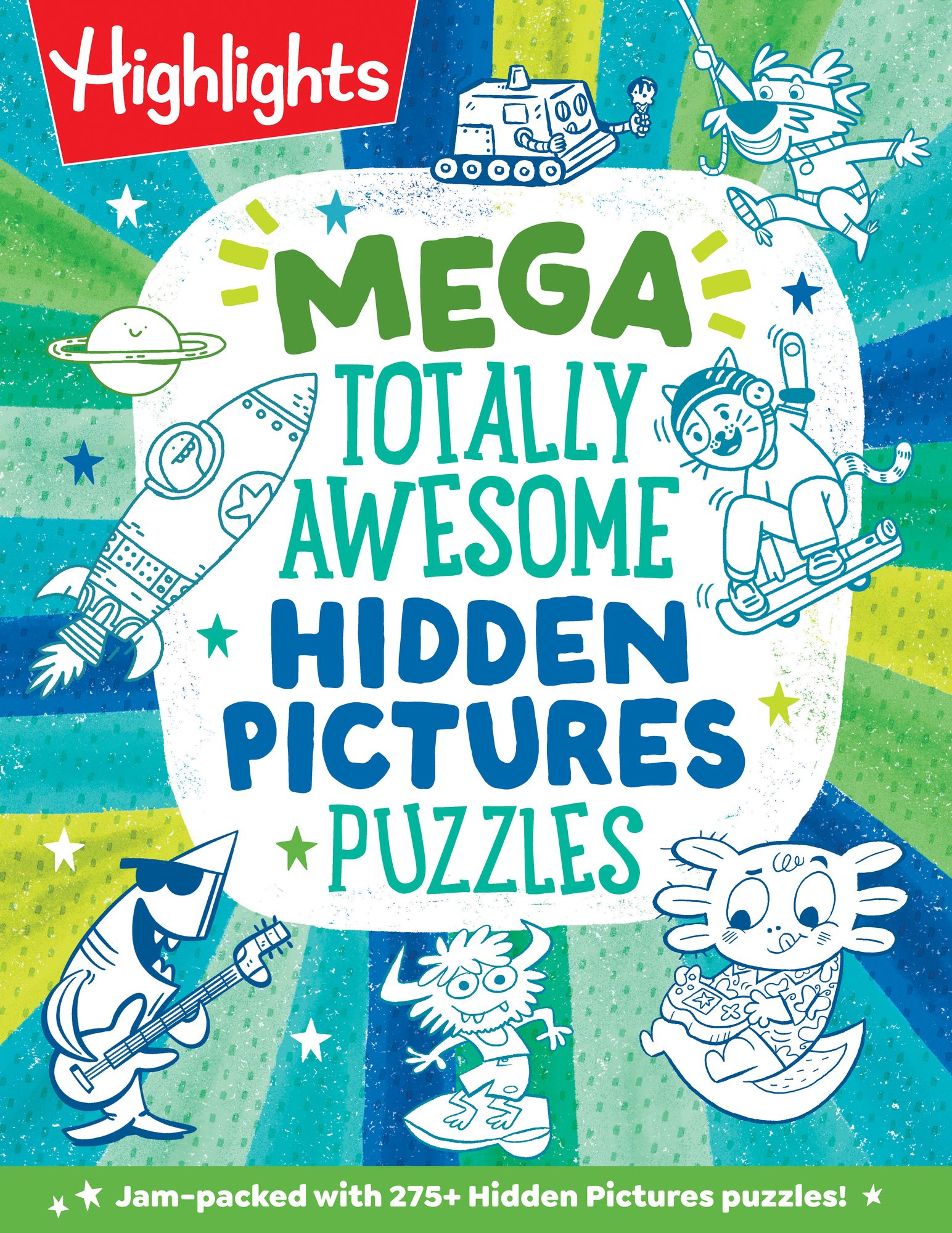 Mega Totally Awesome Hidden Pictures Puzzles: Big Puzzle Book with Over 300 Hidden Objects Scenes and Puzzle Games for Kids Ages 6-12
