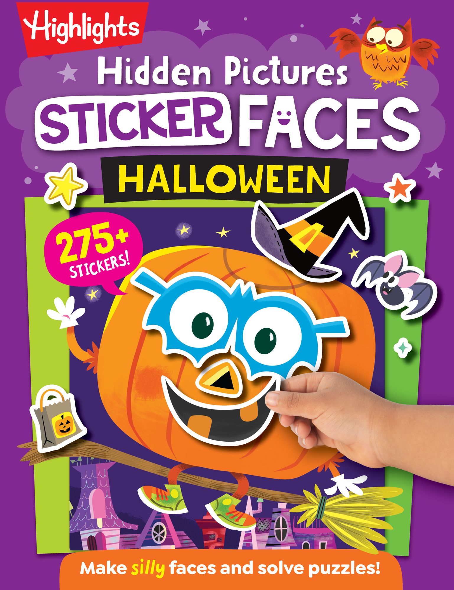 Hidden Pictures Sticker Faces: Halloween: Halloween Crafts Activity Book with Pumpkin Faces and Over 200 Silly Make-A-Face Stickers, Halloween Gift for Kids Ages 36