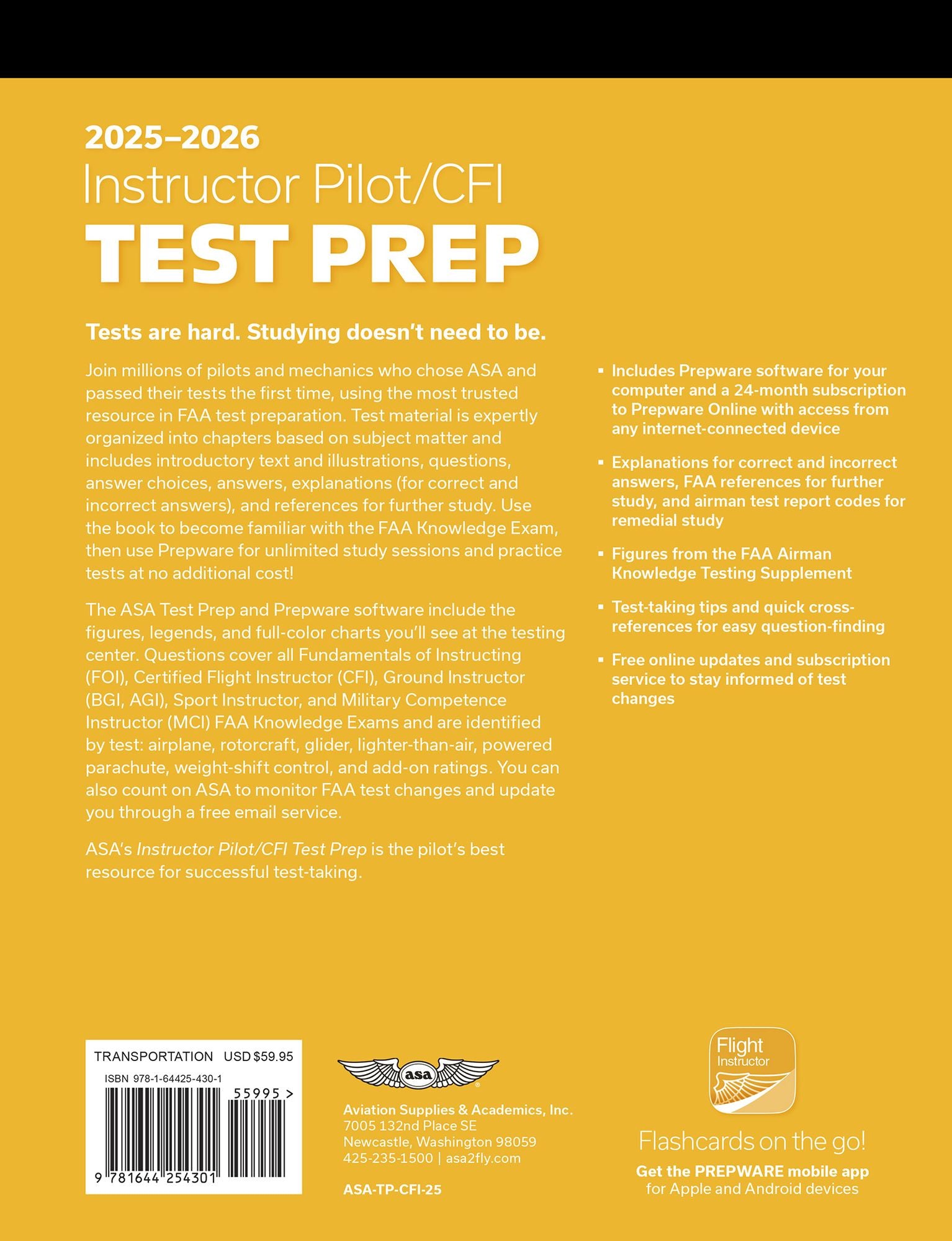 Instructor Pilot/CFI Test Prep 2025-2026: Paperback plus software-pass your FAA exam