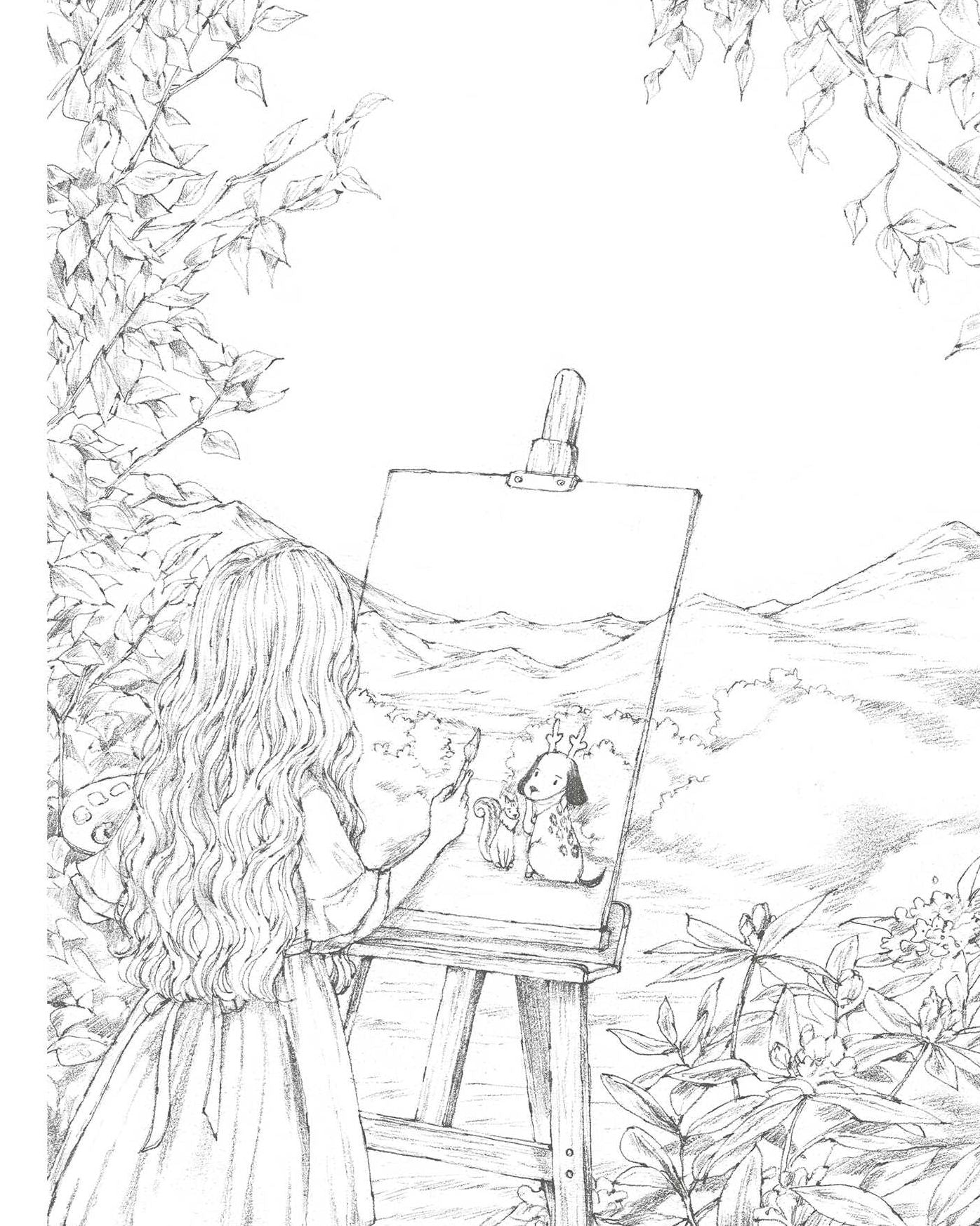 The Forest Girl's Coloring Book: Enchanting Coloring Pages of Nature, Animals, and Cozy Scenes for Relaxation and Stress Relief