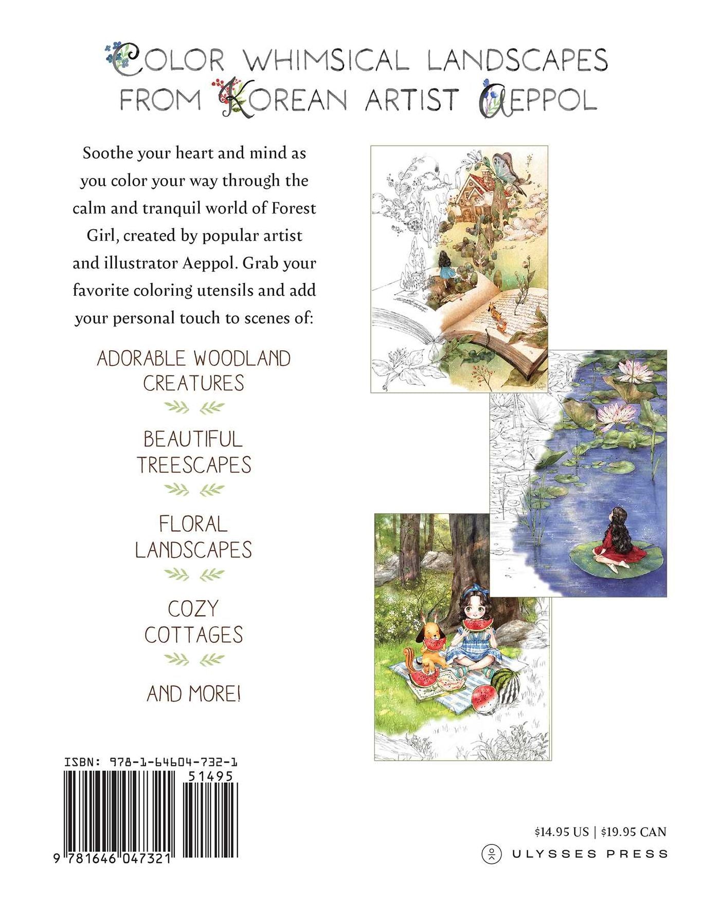 The Forest Girl's Coloring Book: Enchanting Coloring Pages of Nature, Animals, and Cozy Scenes for Relaxation and Stress Relief