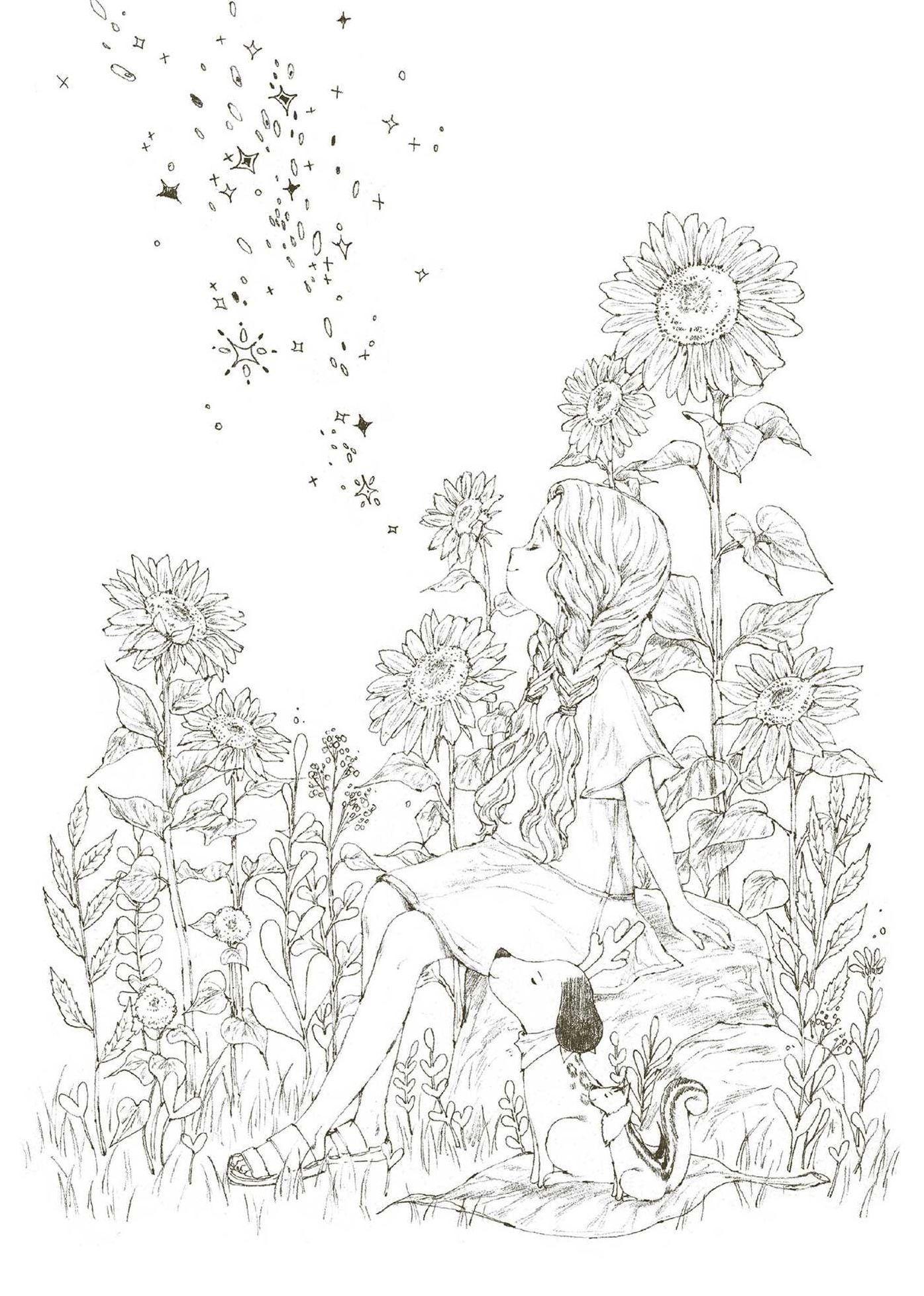 The Forest Girl's Coloring Book: Enchanting Coloring Pages of Nature, Animals, and Cozy Scenes for Relaxation and Stress Relief