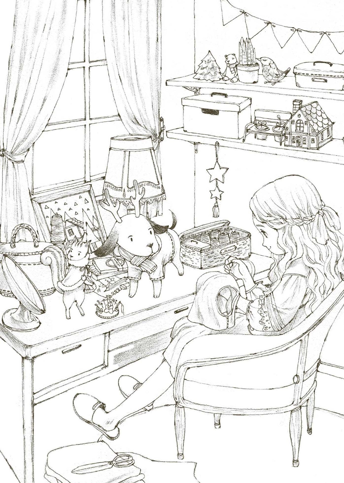 The Forest Girl's Coloring Book: Enchanting Coloring Pages of Nature, Animals, and Cozy Scenes for Relaxation and Stress Relief
