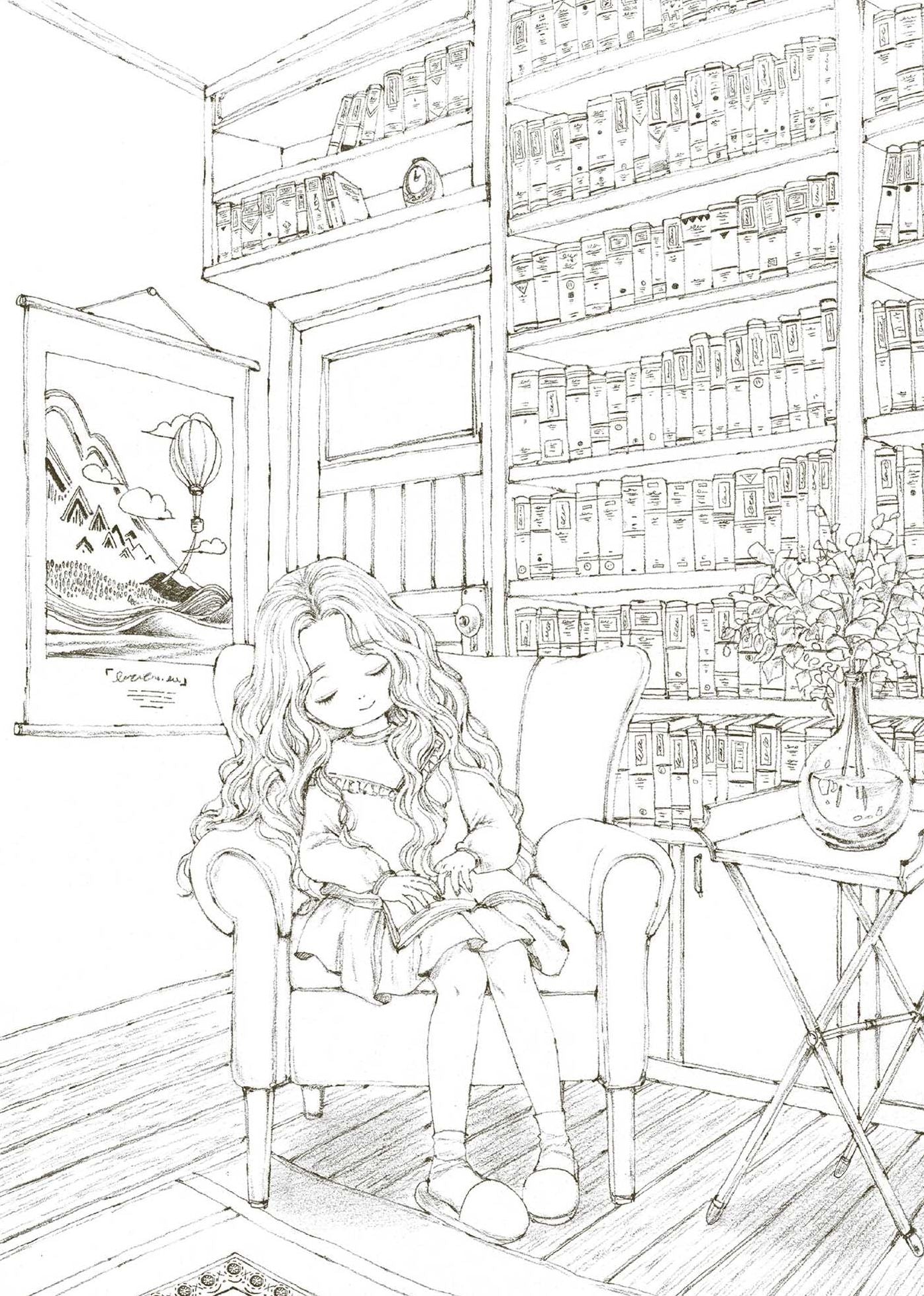 The Forest Girl's Coloring Book: Enchanting Coloring Pages of Nature, Animals, and Cozy Scenes for Relaxation and Stress Relief