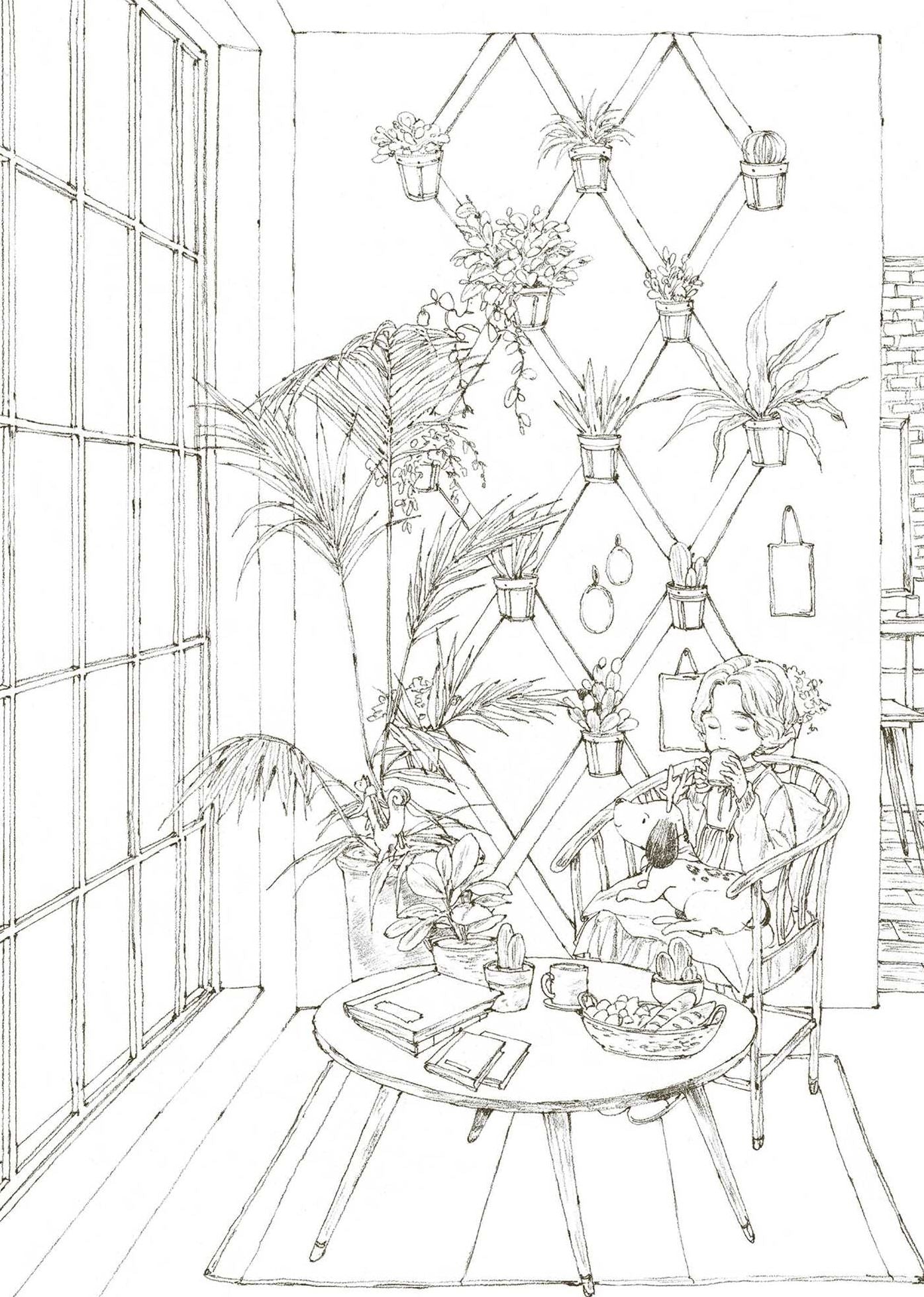 The Forest Girl's Coloring Book: Enchanting Coloring Pages of Nature, Animals, and Cozy Scenes for Relaxation and Stress Relief