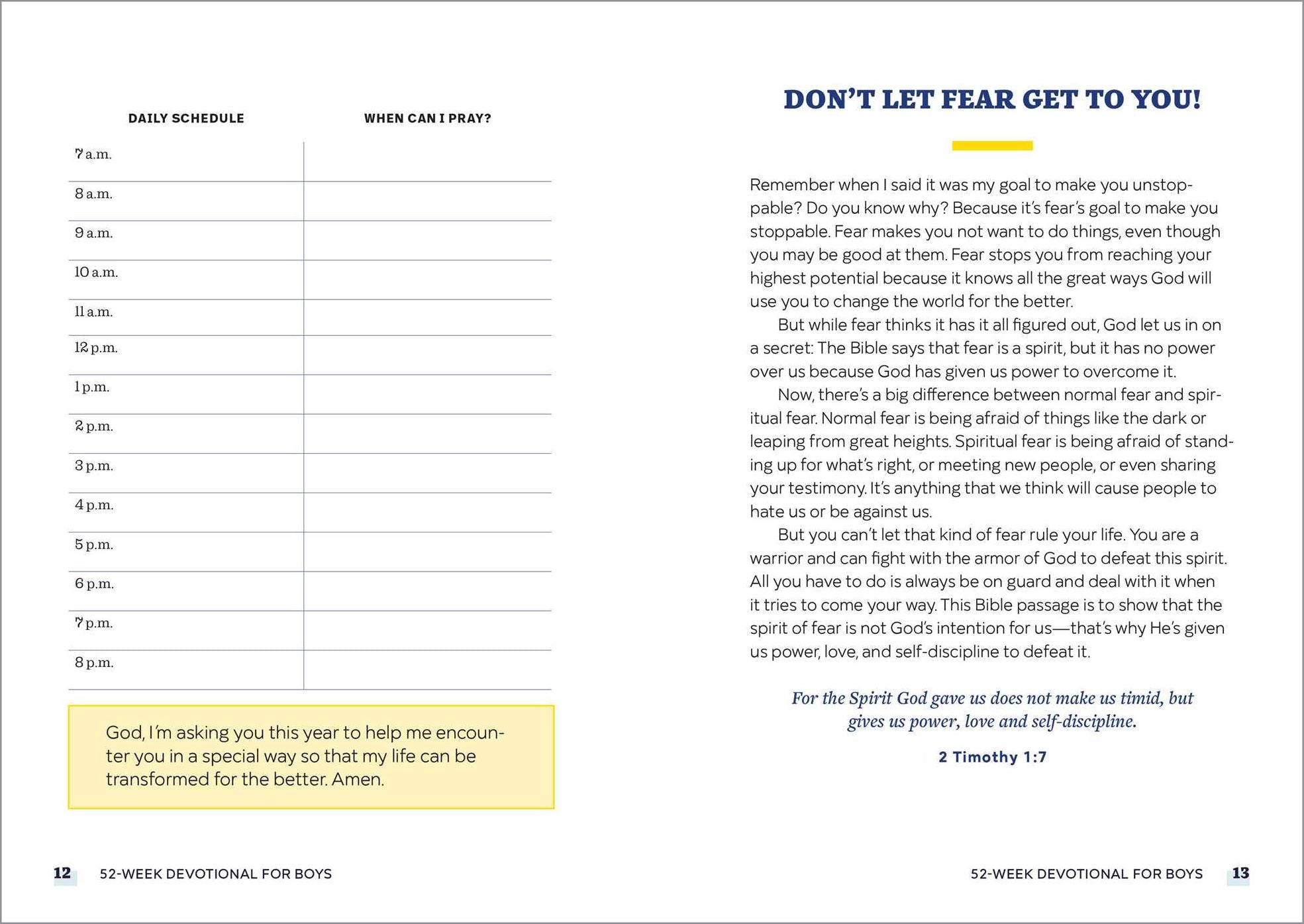 52-Week Devotional for Boys: Prayers for Growth and Inspiration
