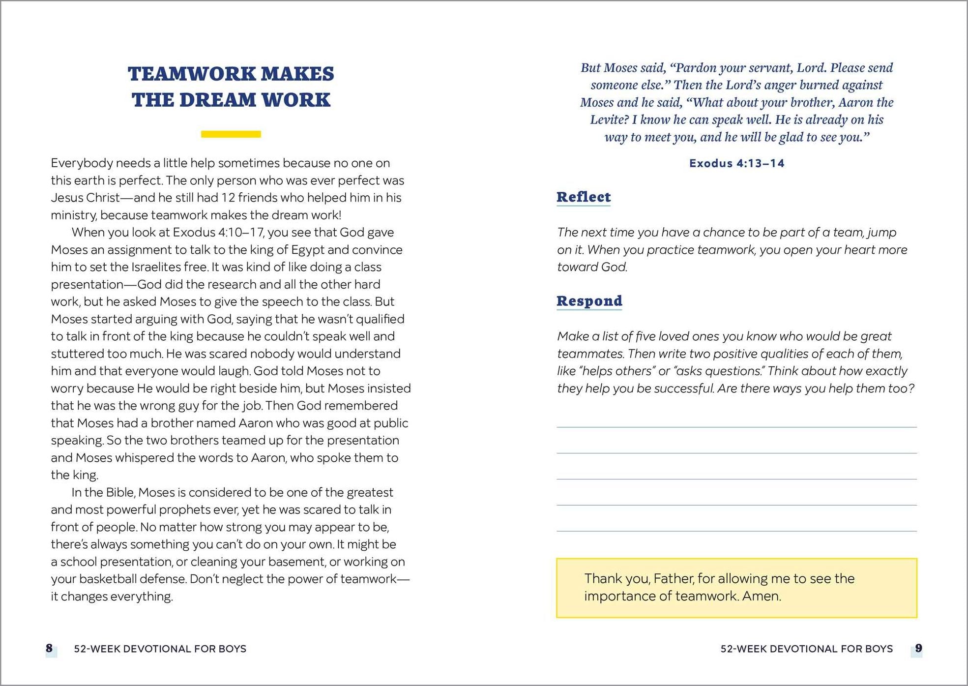 52-Week Devotional for Boys: Prayers for Growth and Inspiration