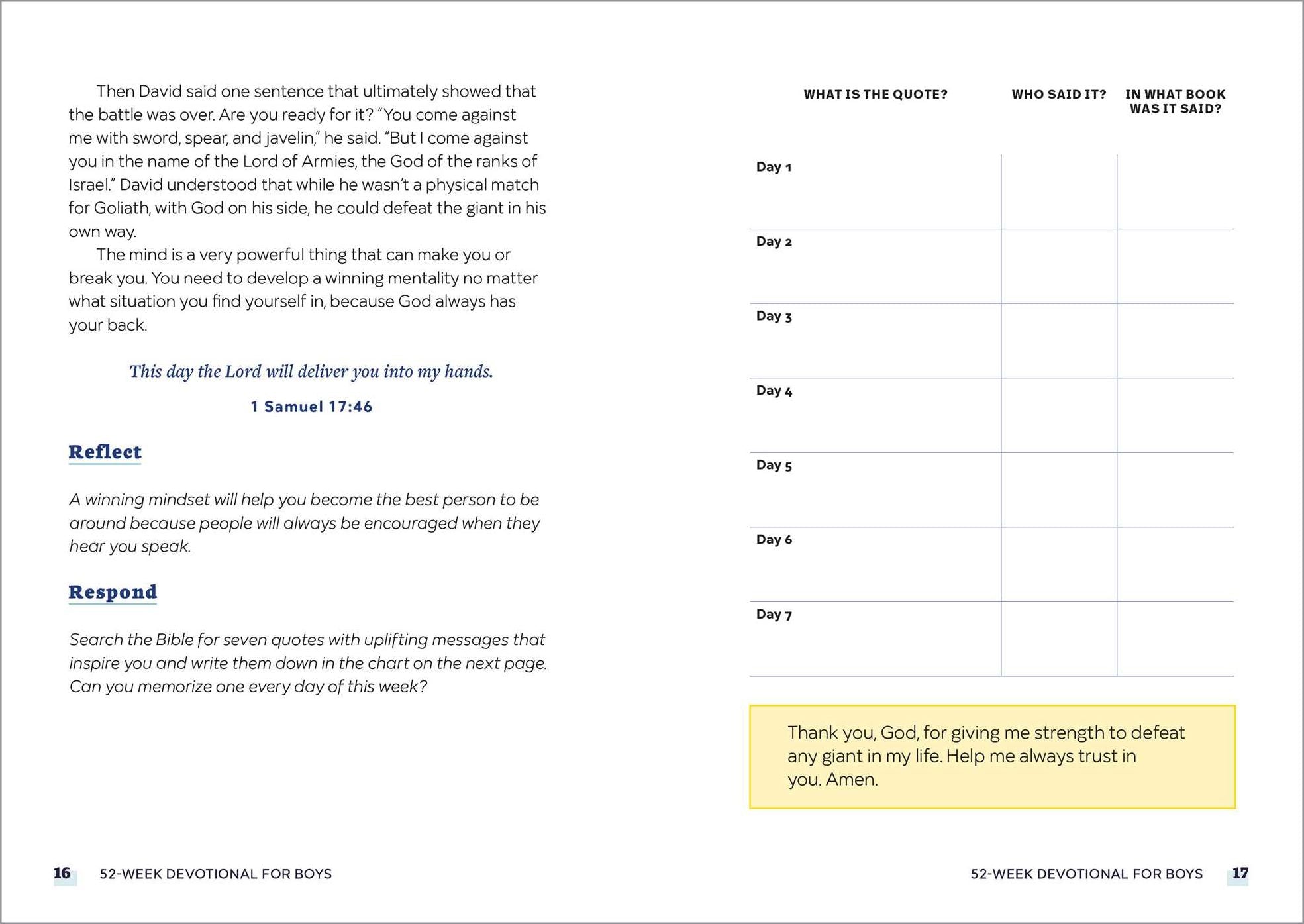 52-Week Devotional for Boys: Prayers for Growth and Inspiration