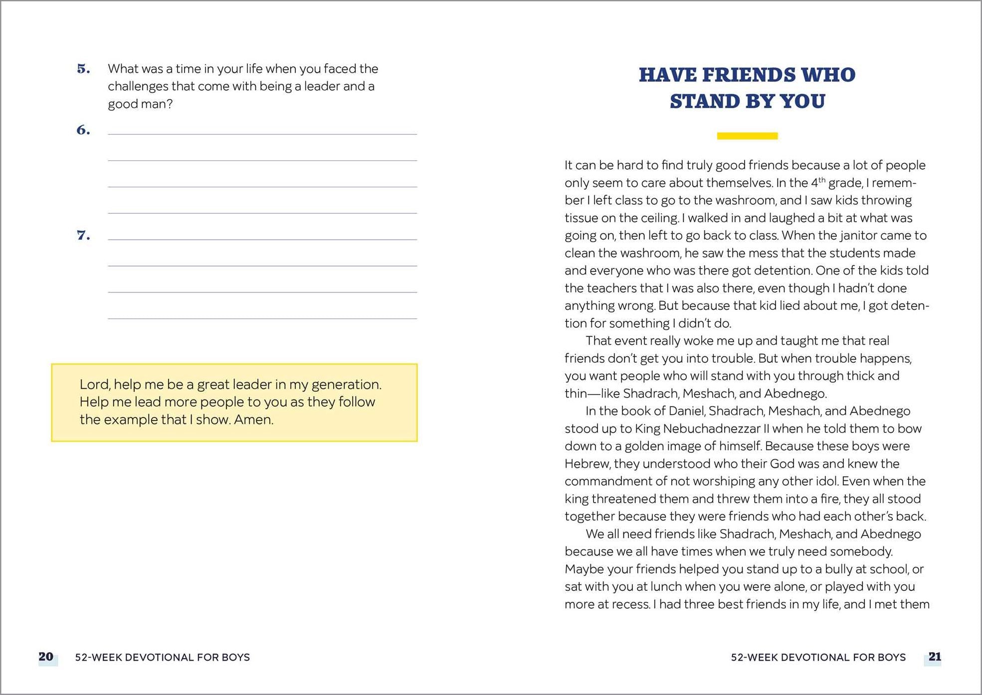 52-Week Devotional for Boys: Prayers for Growth and Inspiration