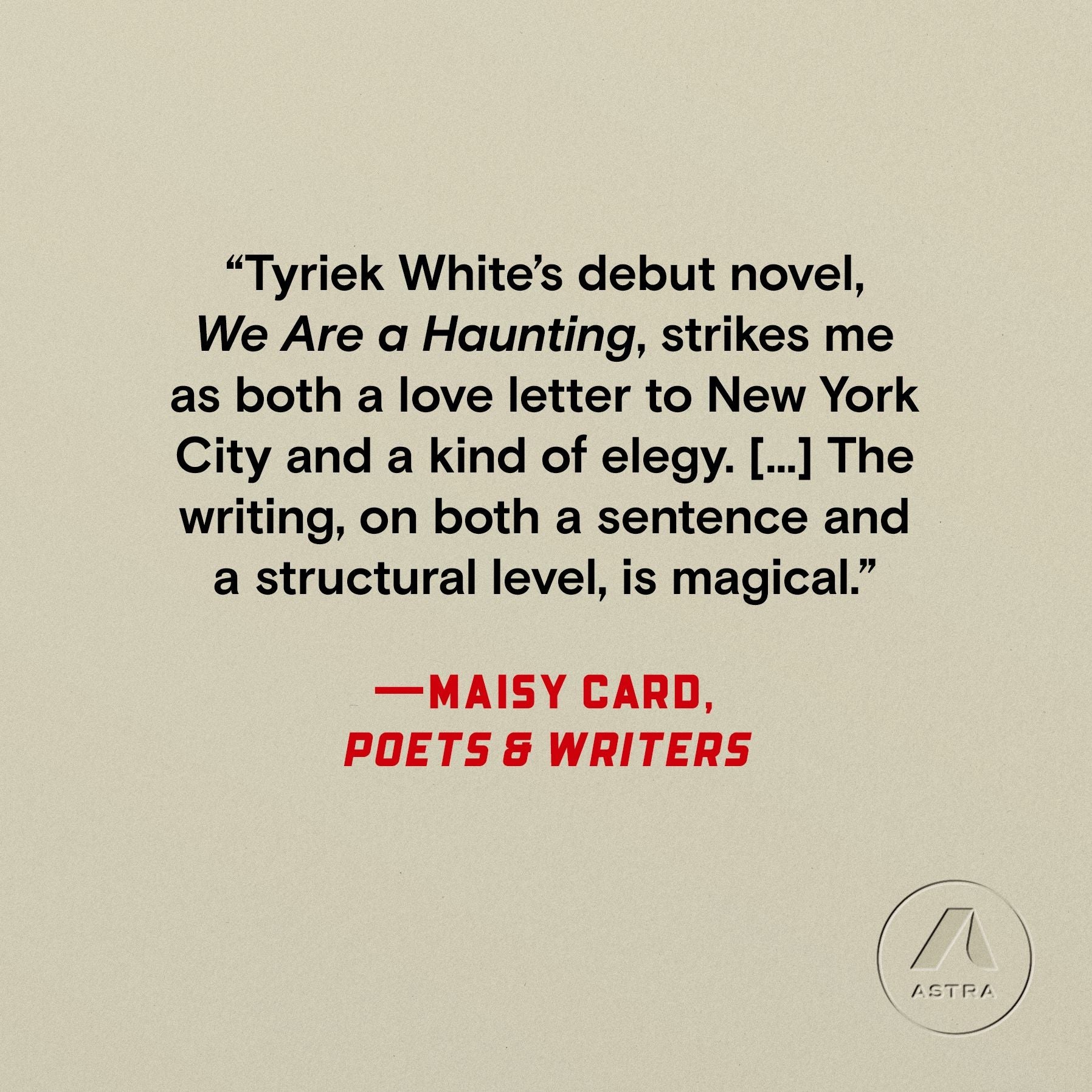 We Are a Haunting: A Novel