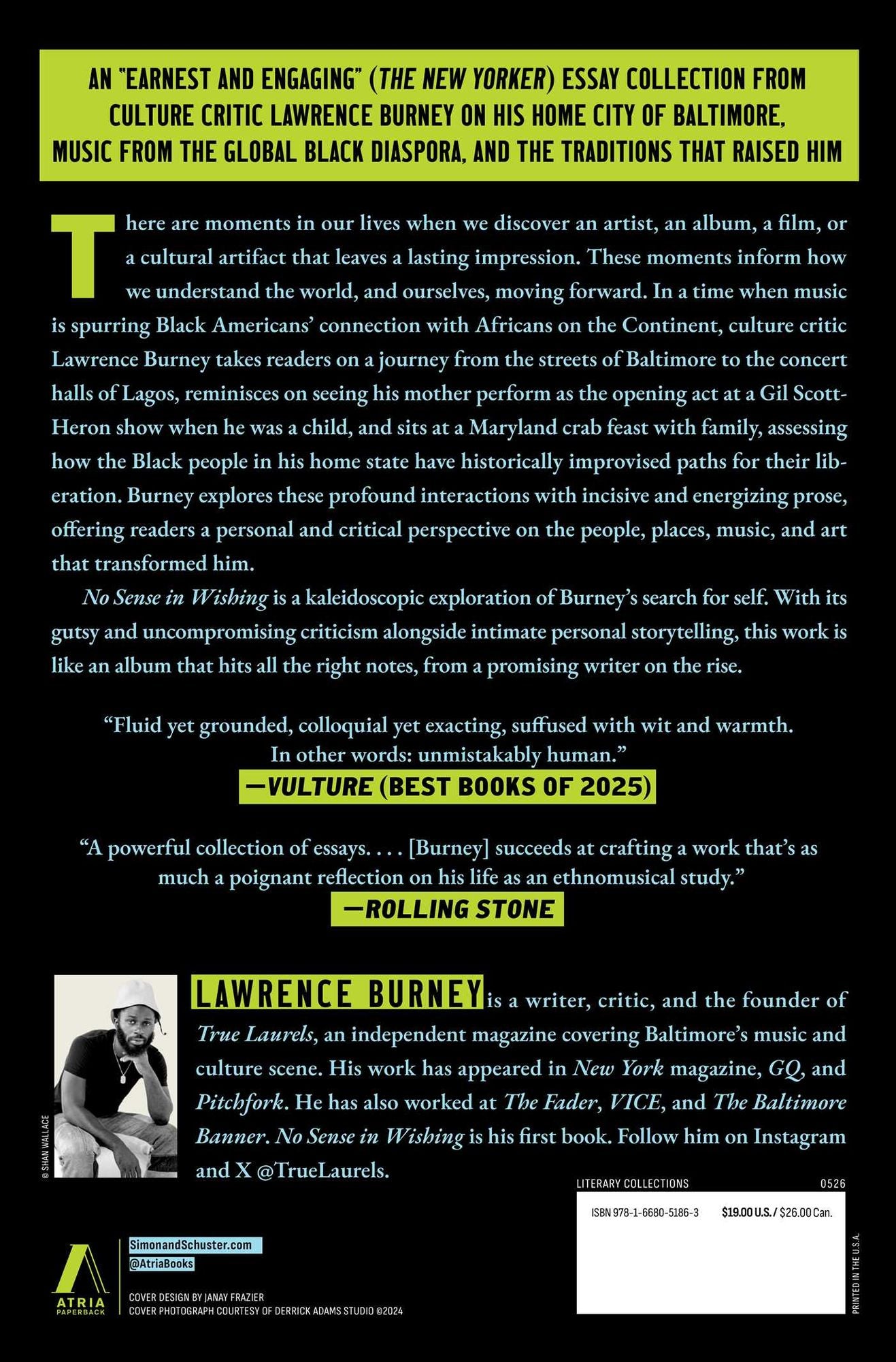 No Sense in Wishing: Essays on Black Music, Belonging, and Baltimore