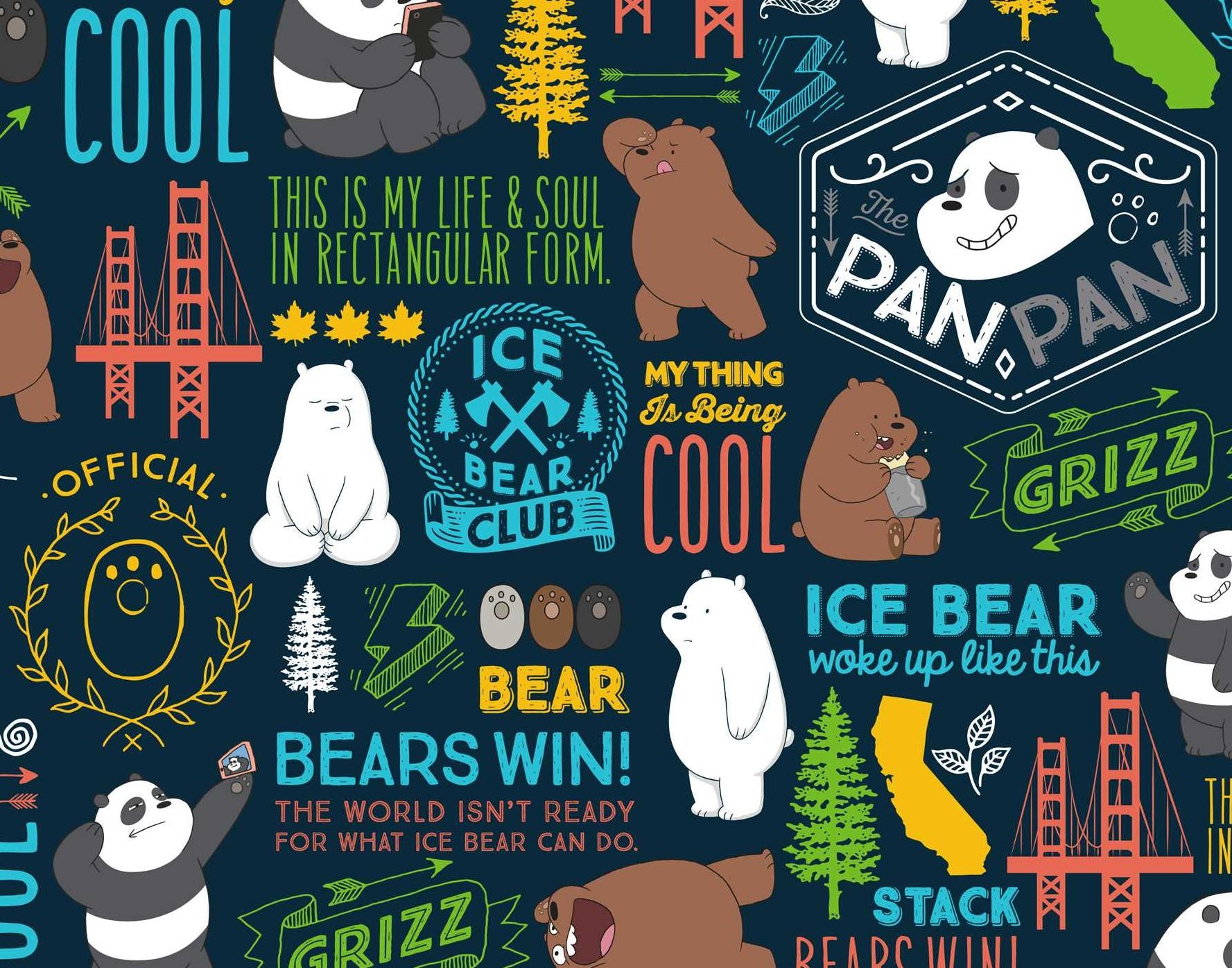 We Bare Bears Hardcover Ruled Journal