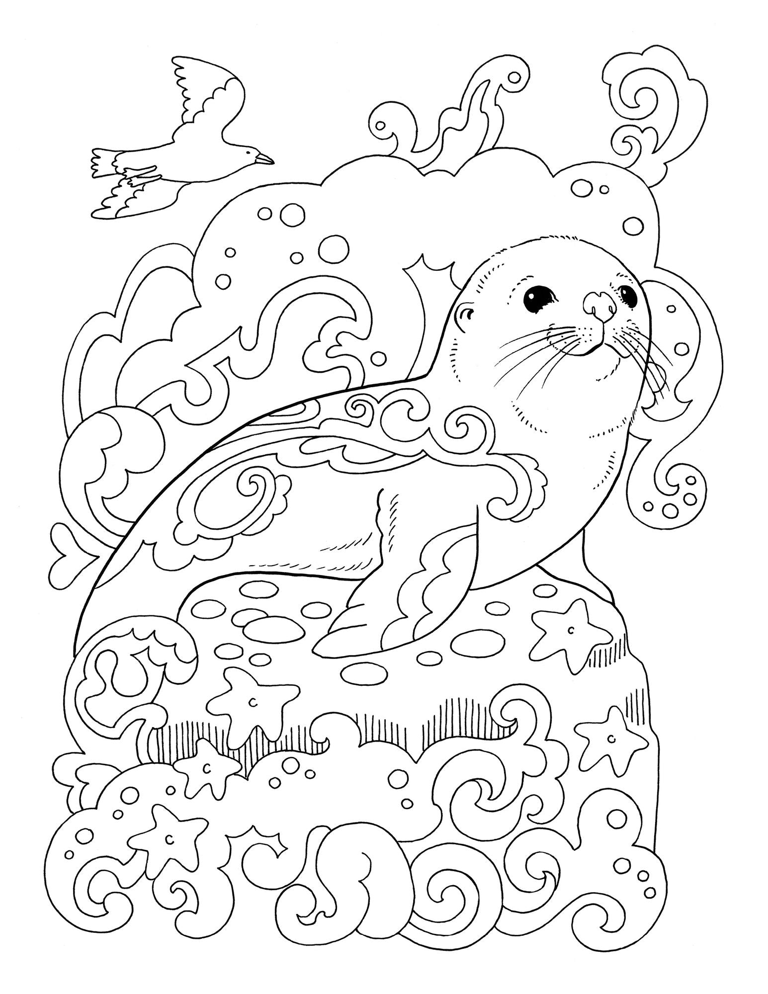 Nature's Joyful Moments: 50+ Cute & Creative Designs to Color - Positive and Calming Coloring Book for Adults and Kids